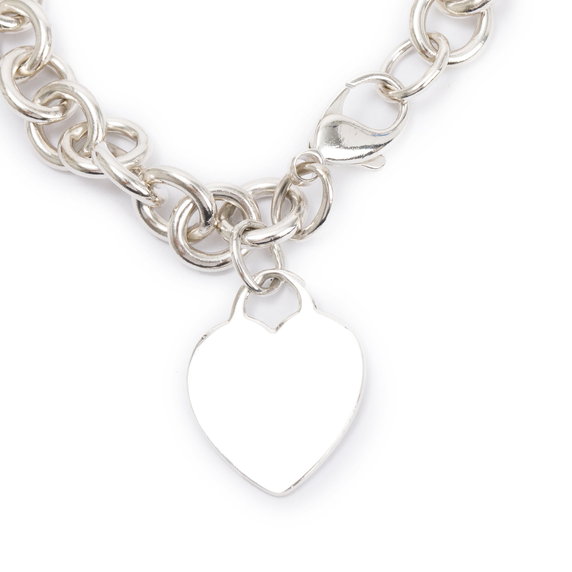 Tiffany & Co. Sterling Silver Heart Tag Charm Bracelet