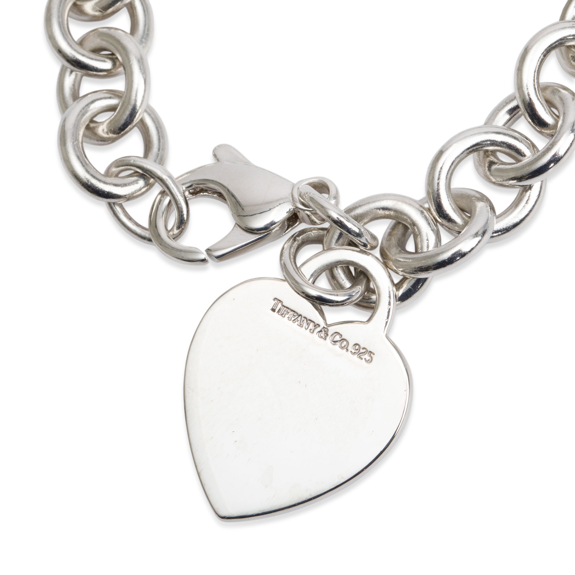 Tiffany & Co. Sterling Silver Heart Tag Charm Bracelet