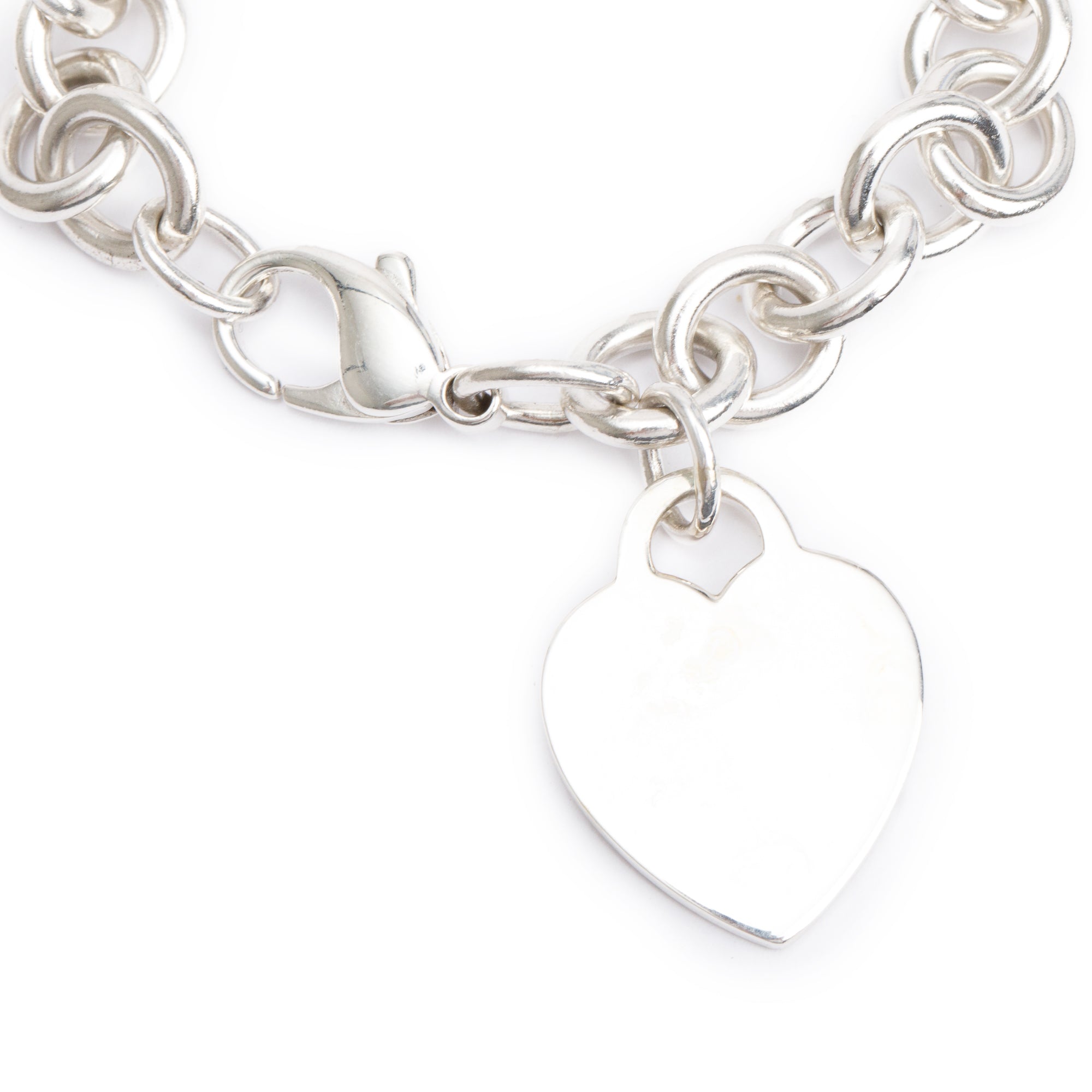 Tiffany & Co. Sterling Silver Heart Tag Charm Bracelet