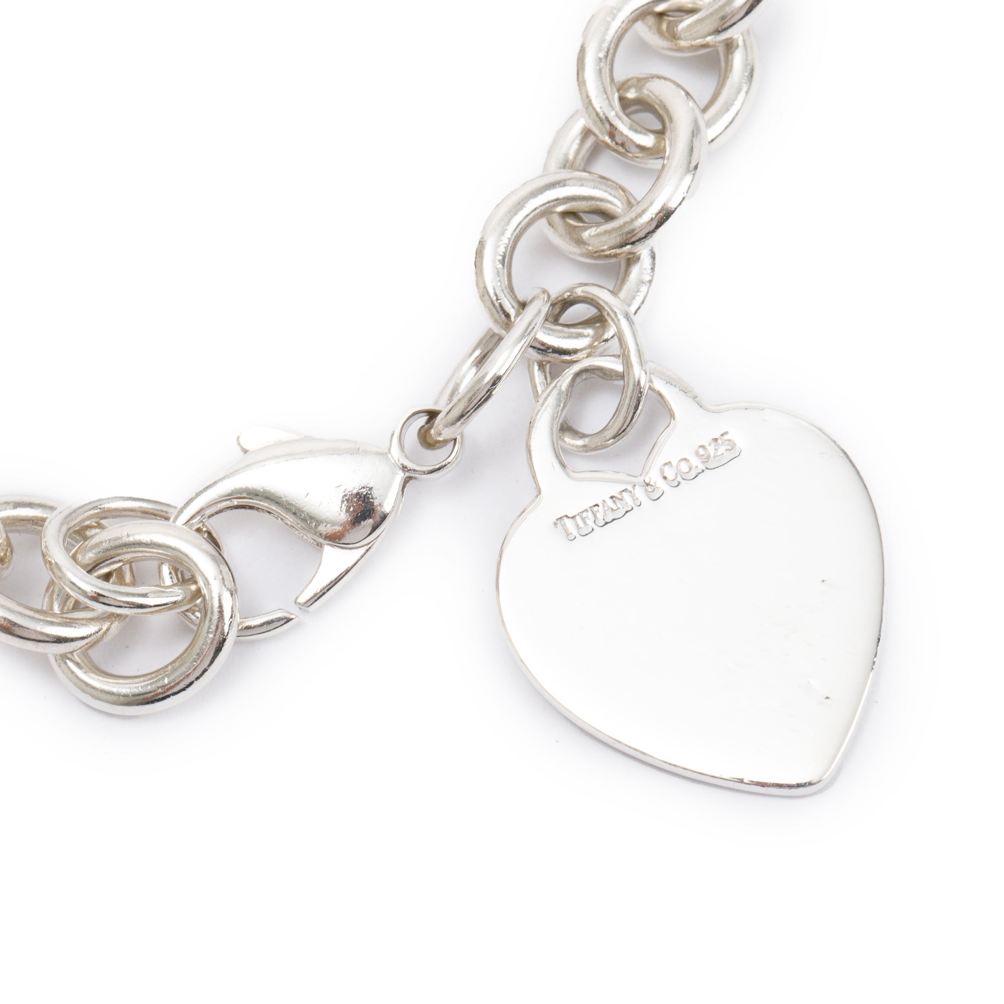 Tiffany & Co. Sterling Silver Heart Tag Charm Bracelet