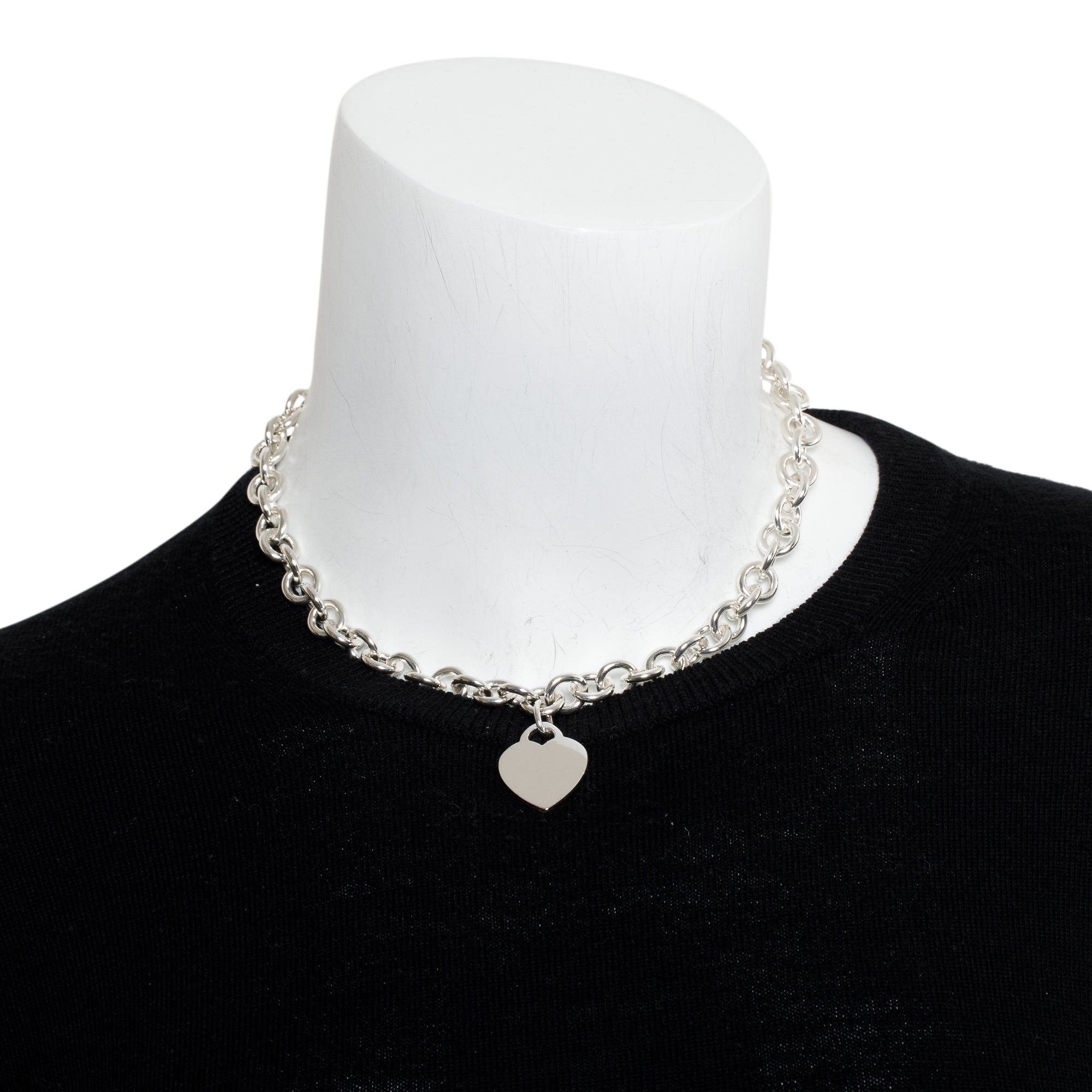 Tiffany & Co. Sterling Silver Heart Tag Necklace