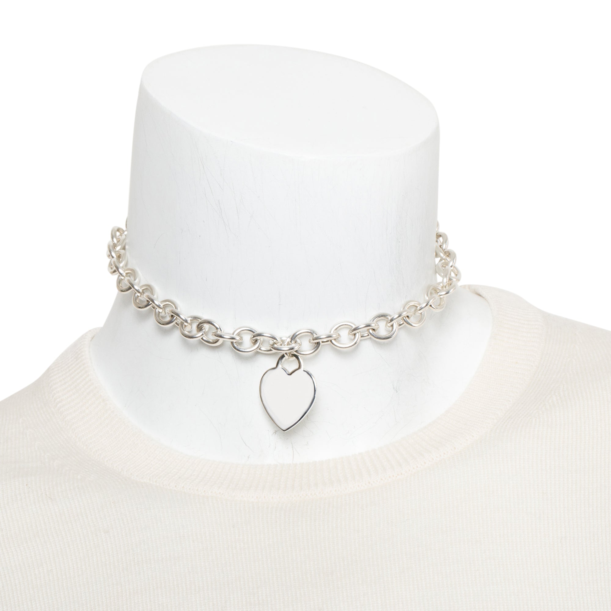 Tiffany & Co. Sterling Silver Heart Tag Necklace