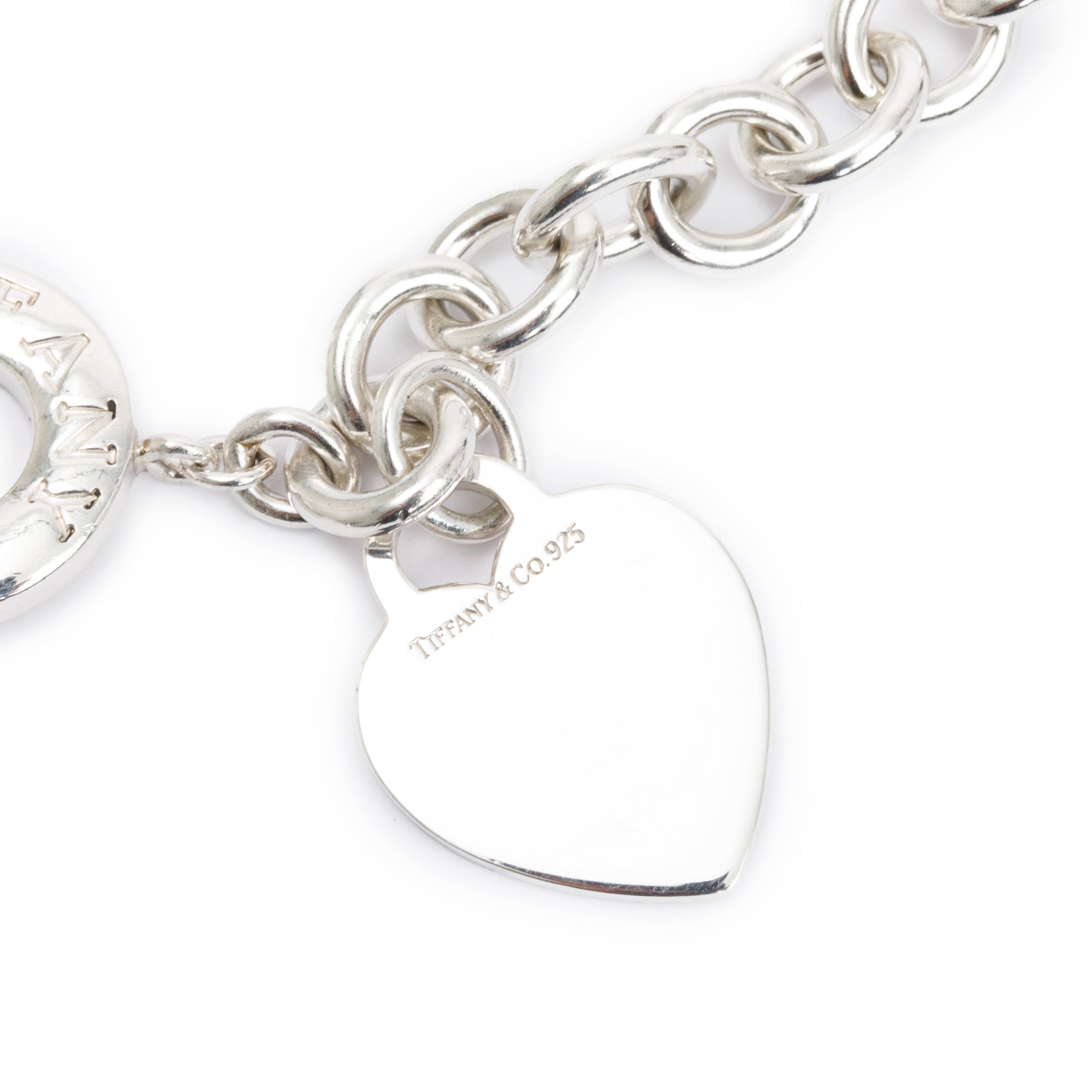 Tiffany & Co. Sterling Silver Heart Tag Necklace with Toggle Clasp