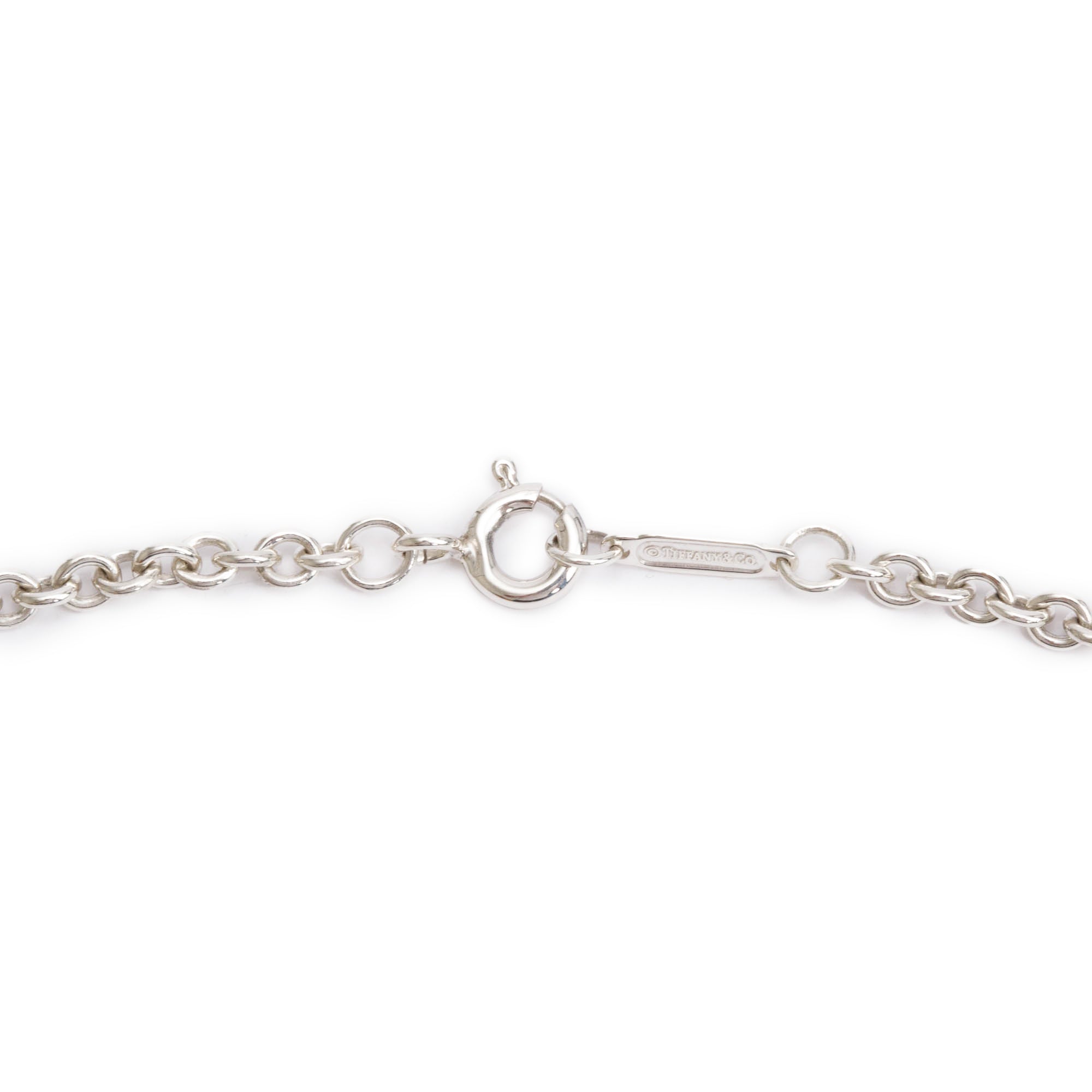 Tiffany & Co. Sterling Silver Large Heart Key Pendant Necklace
