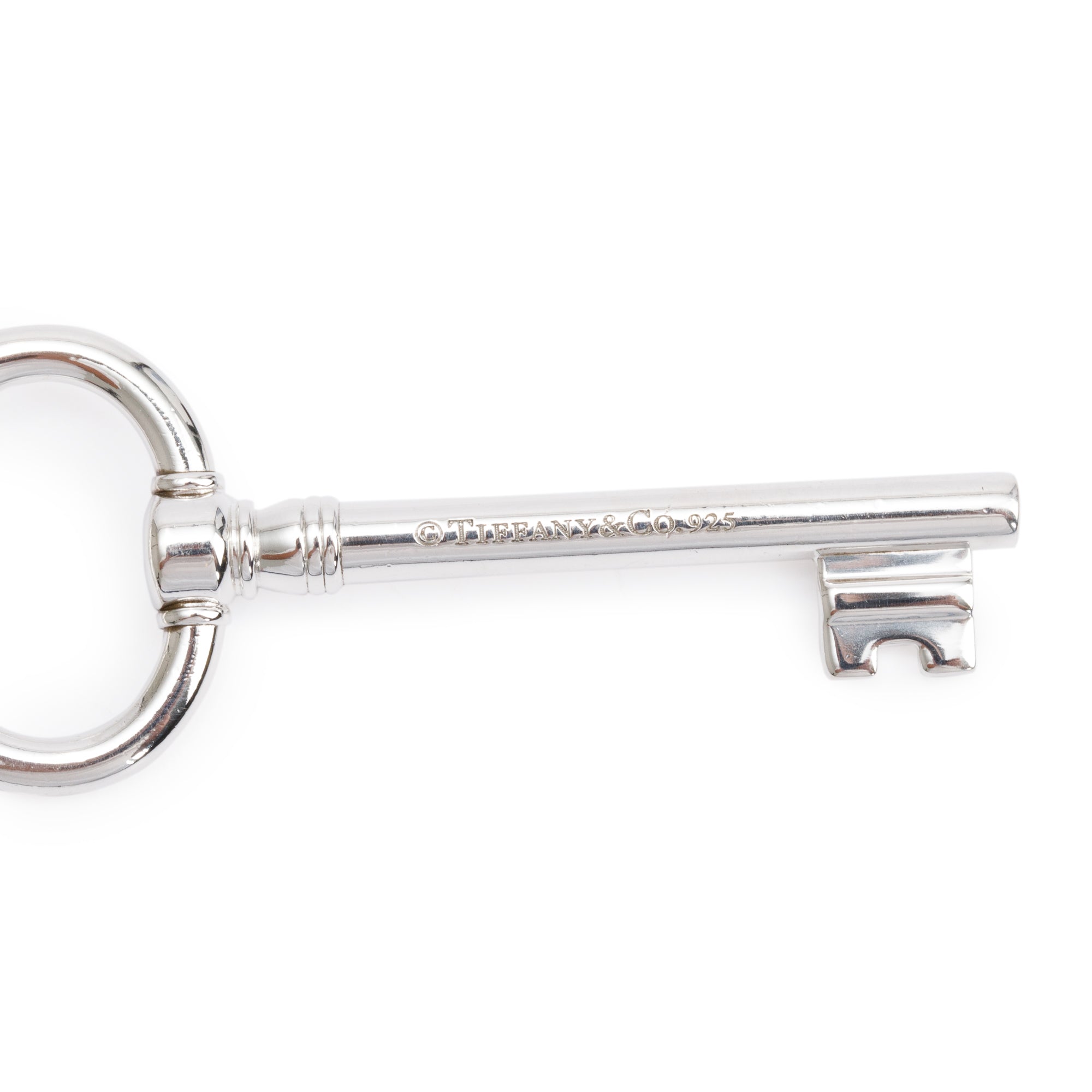 Tiffany & Co. Sterling Silver Large Oval Key Pendant Necklace