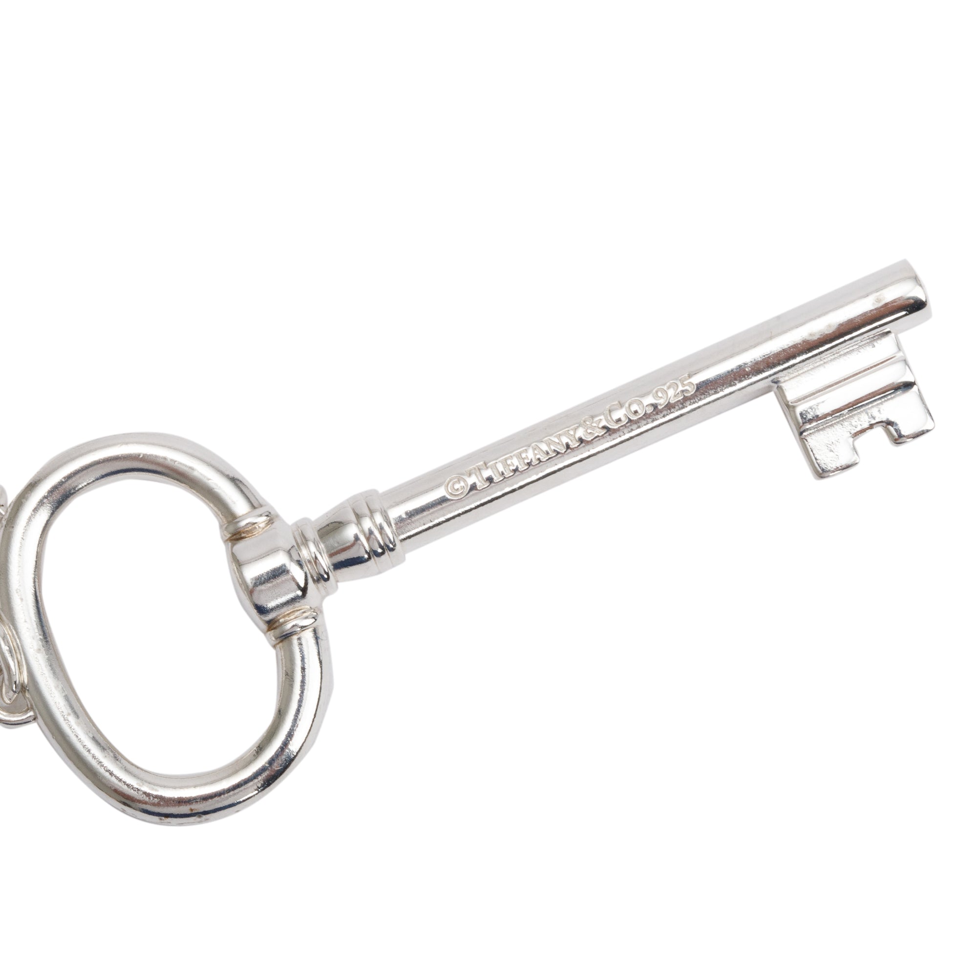 Tiffany & Co. Sterling Silver Large Oval Key Pendant Necklace