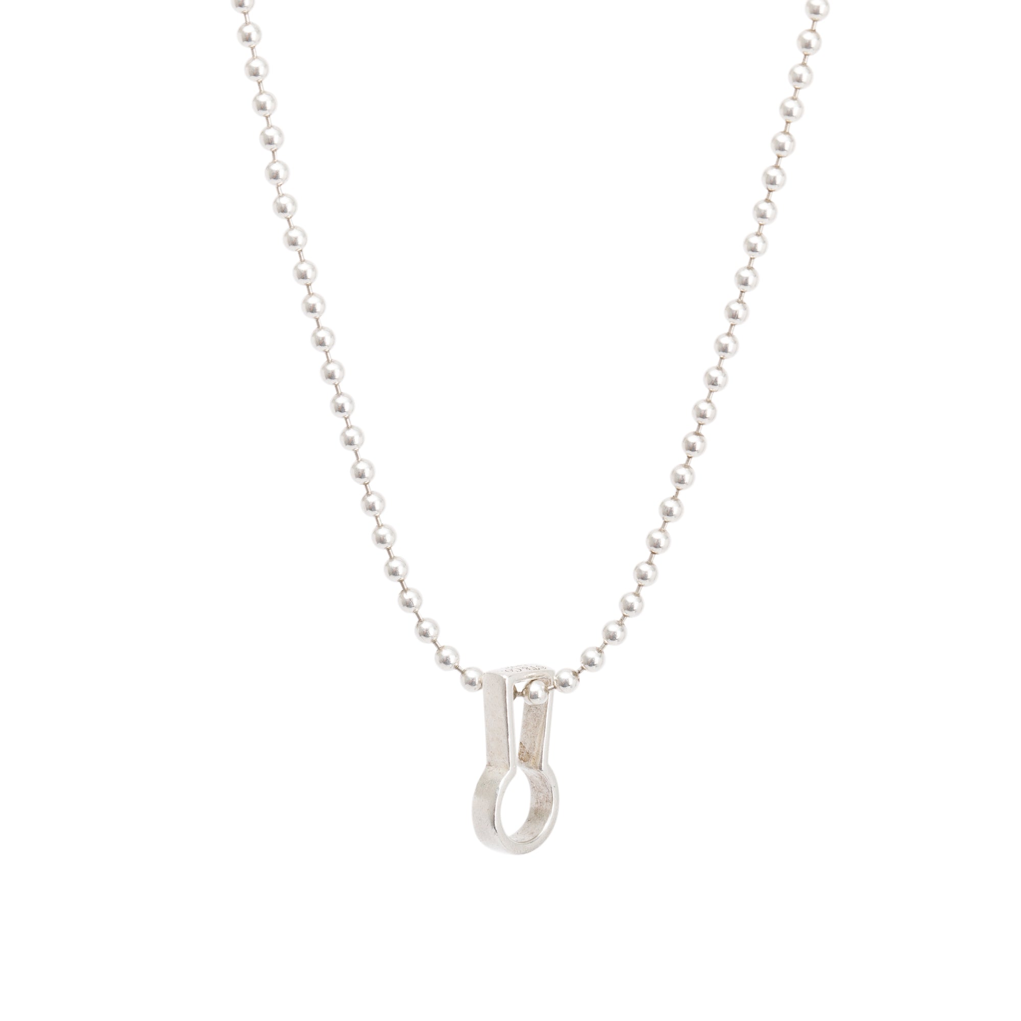 Tiffany & Co. Sterling Silver Makers Keyhole Pendant Necklace