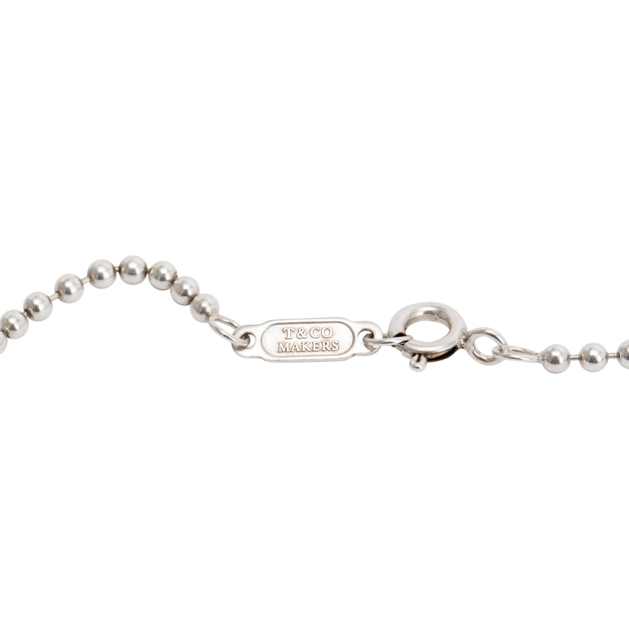 Tiffany & Co. Sterling Silver Makers Keyhole Pendant Necklace