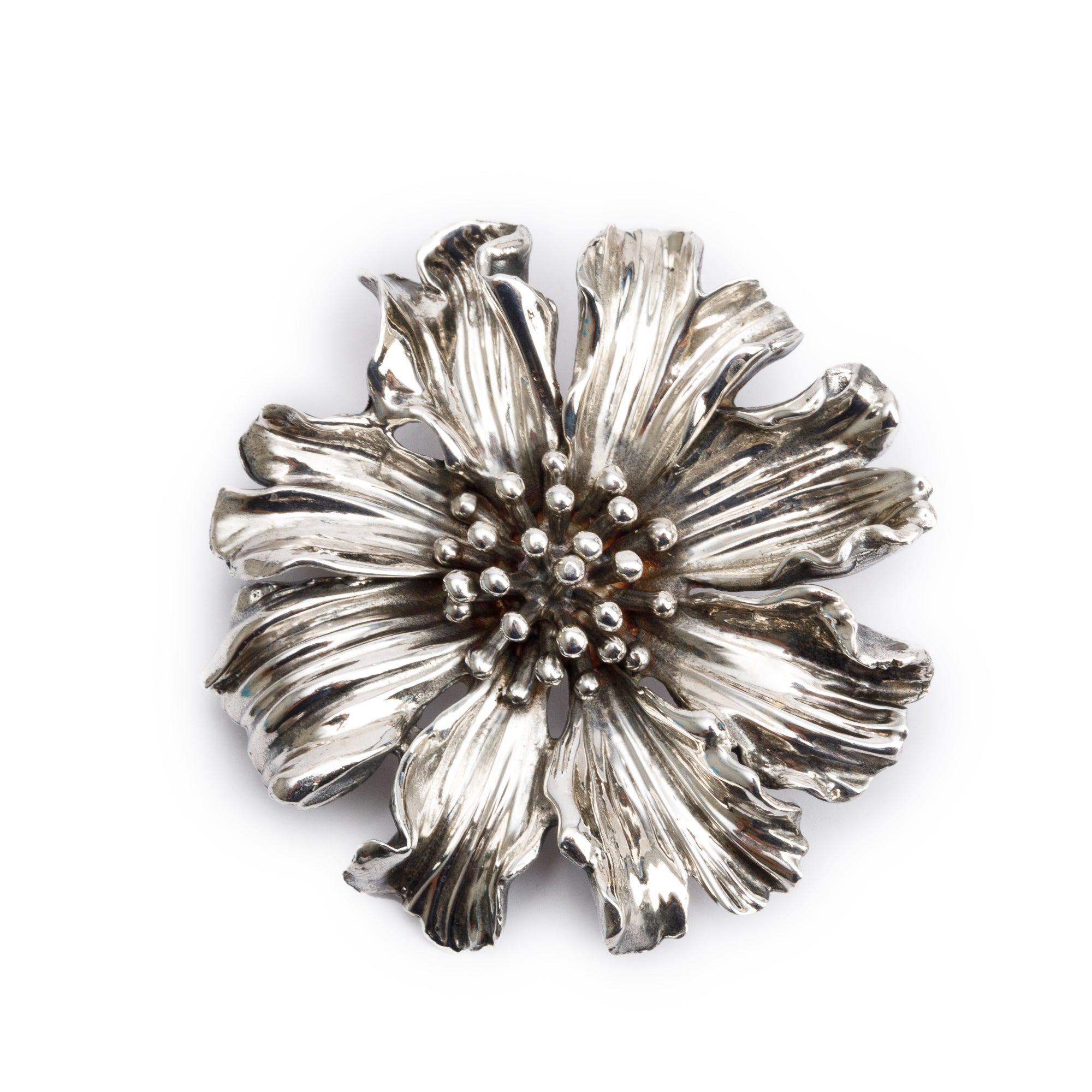 Tiffany & Co. Sterling Silver Marigold Flower Brooch