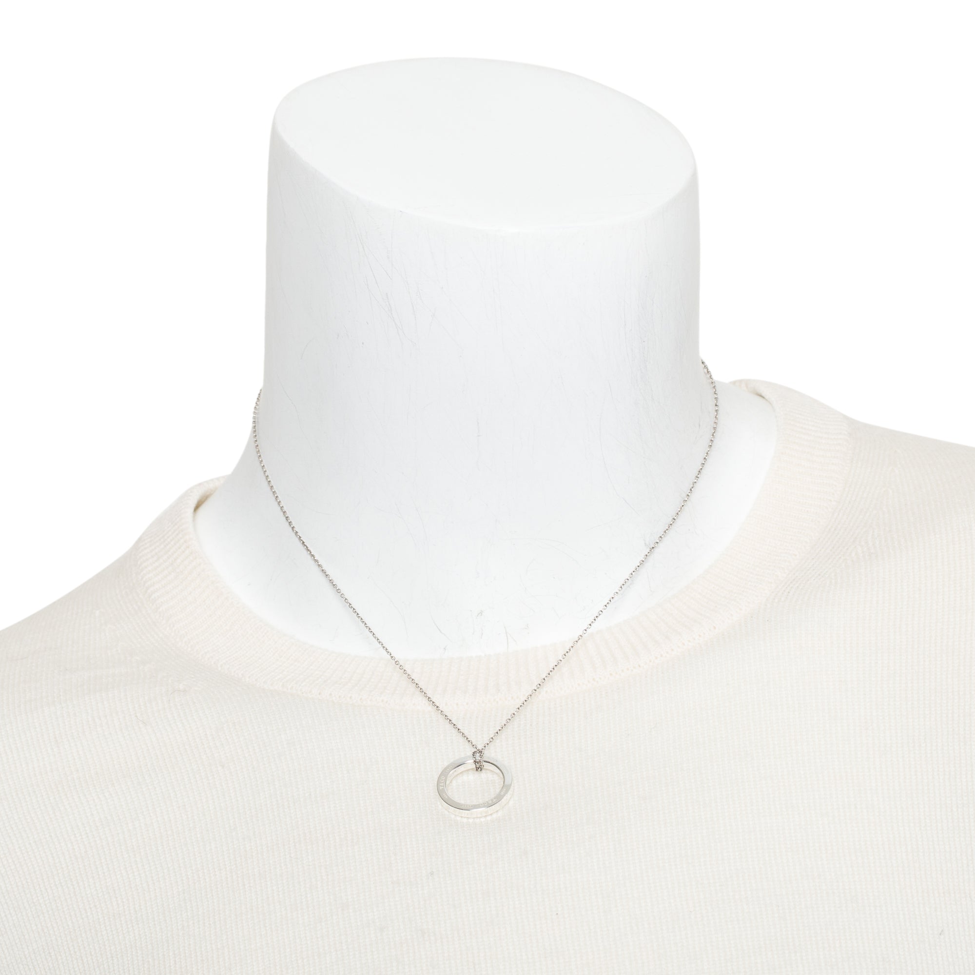 Tiffany & Co. Sterling Silver Medium 1837 Circle Pendant Necklace