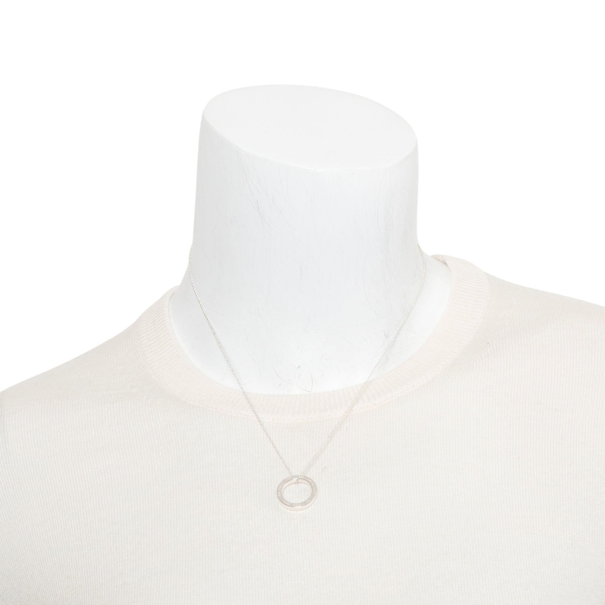 Tiffany & Co. Sterling Silver Medium 1837 Circle Pendant Necklace