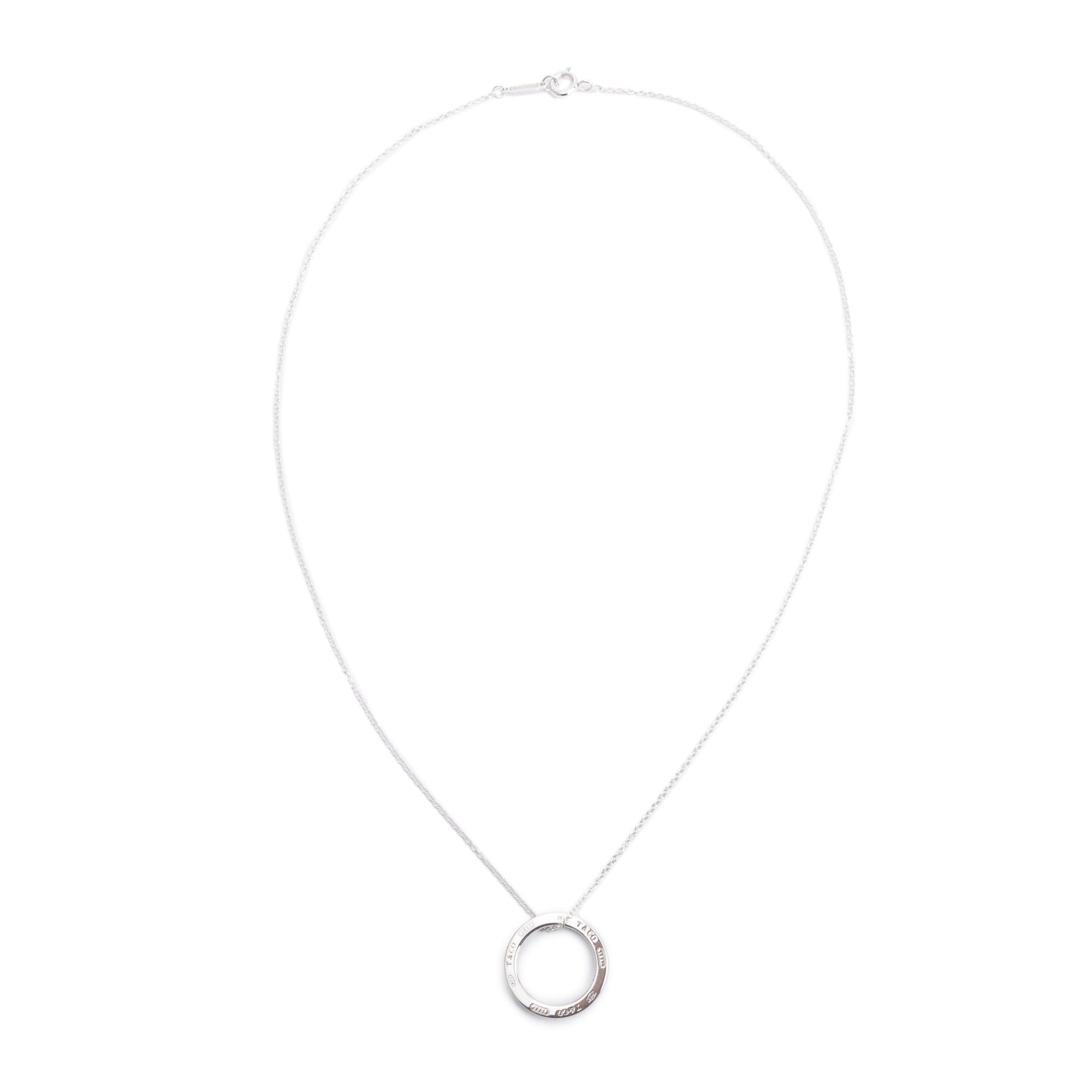 Tiffany & Co. Sterling Silver Medium 1837 Circle Pendant Necklace
