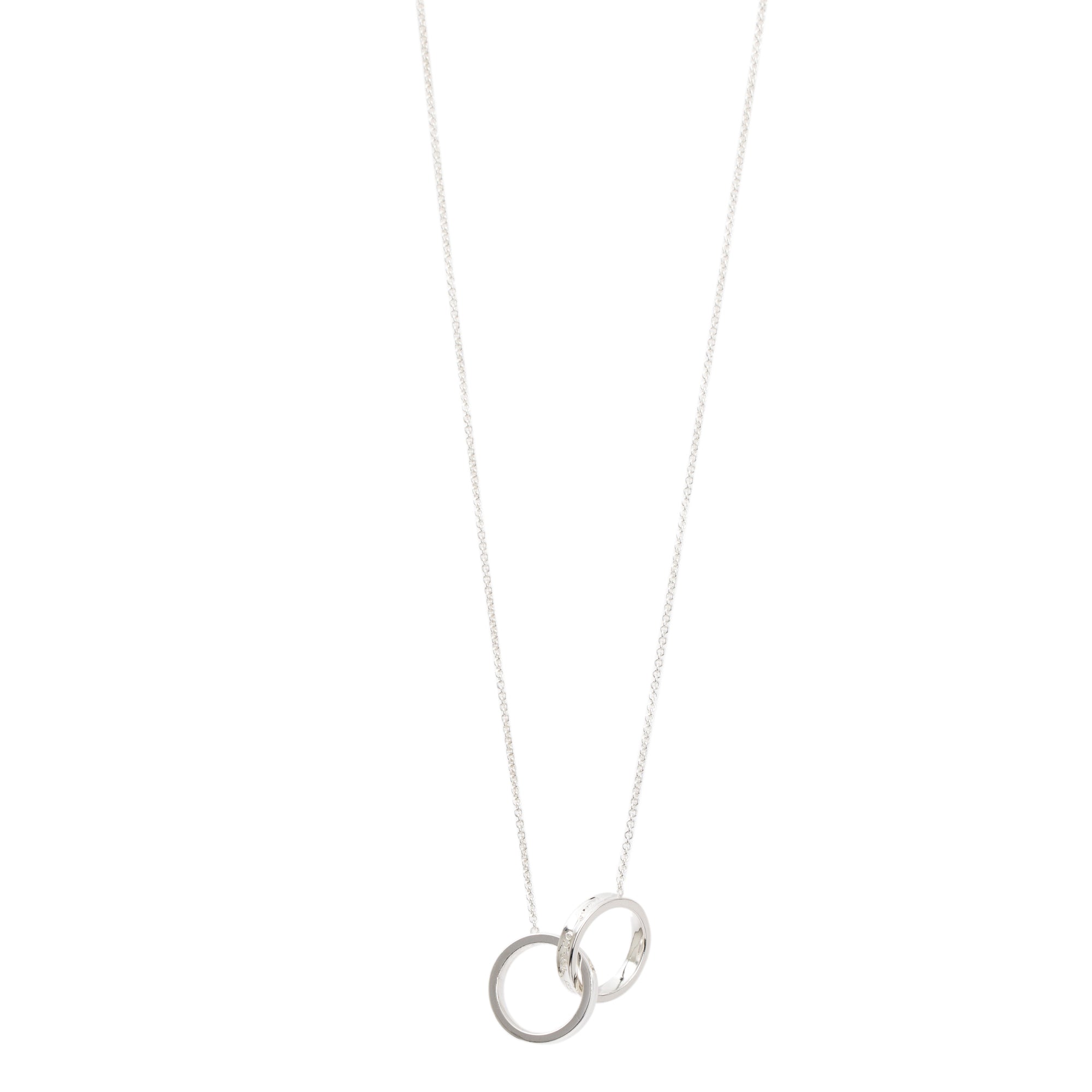 Tiffany & Co. Sterling Silver Medium 1837 Interlocking Circles Pendant Necklace