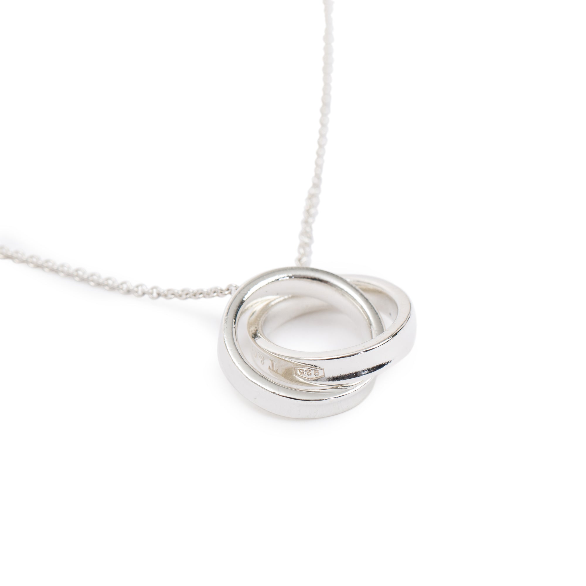 Tiffany & Co. Sterling Silver Medium 1837 Interlocking Circles Pendant Necklace