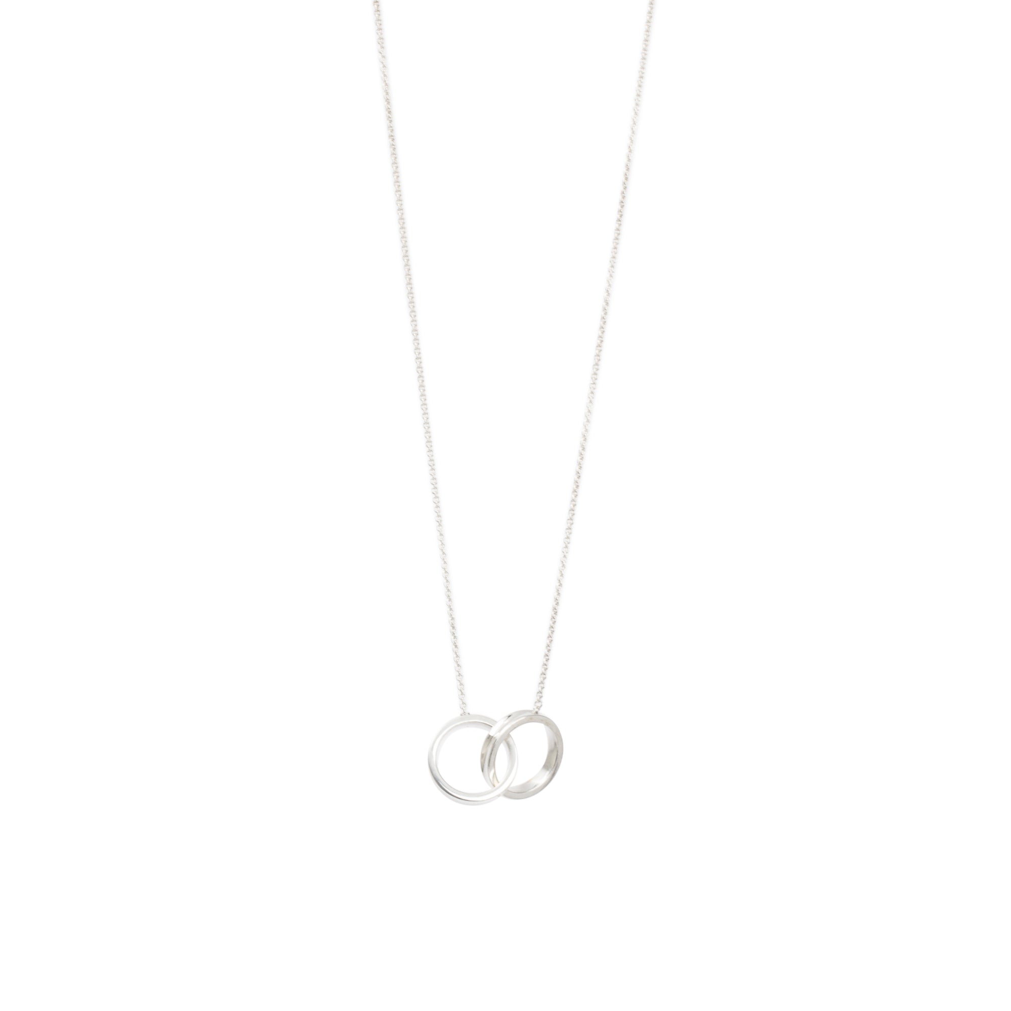 Tiffany & Co. Sterling Silver Medium 1837 Interlocking Circles Pendant Necklace