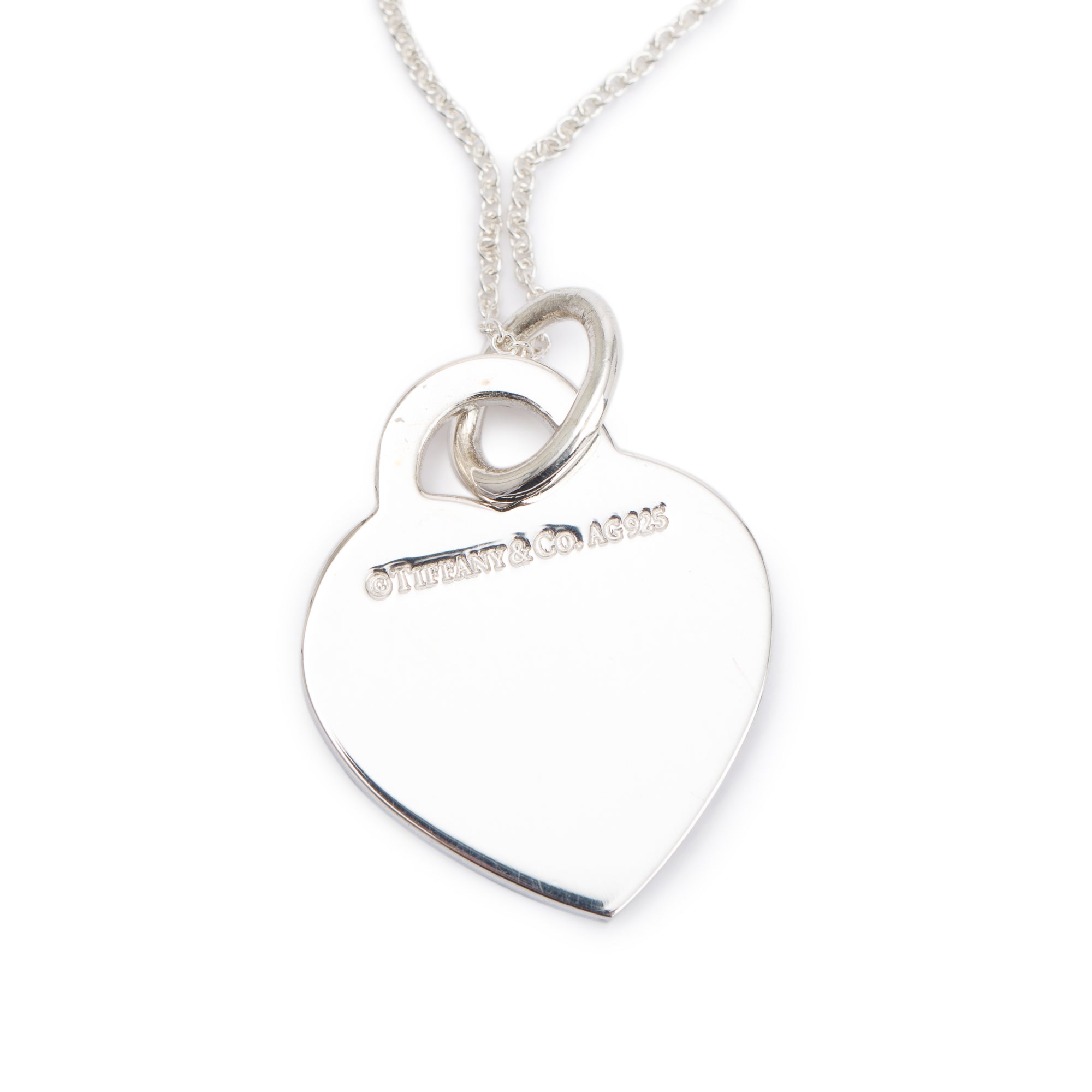 Tiffany & Co. Sterling Silver Medium Notes Heart Tag Pendant Necklace