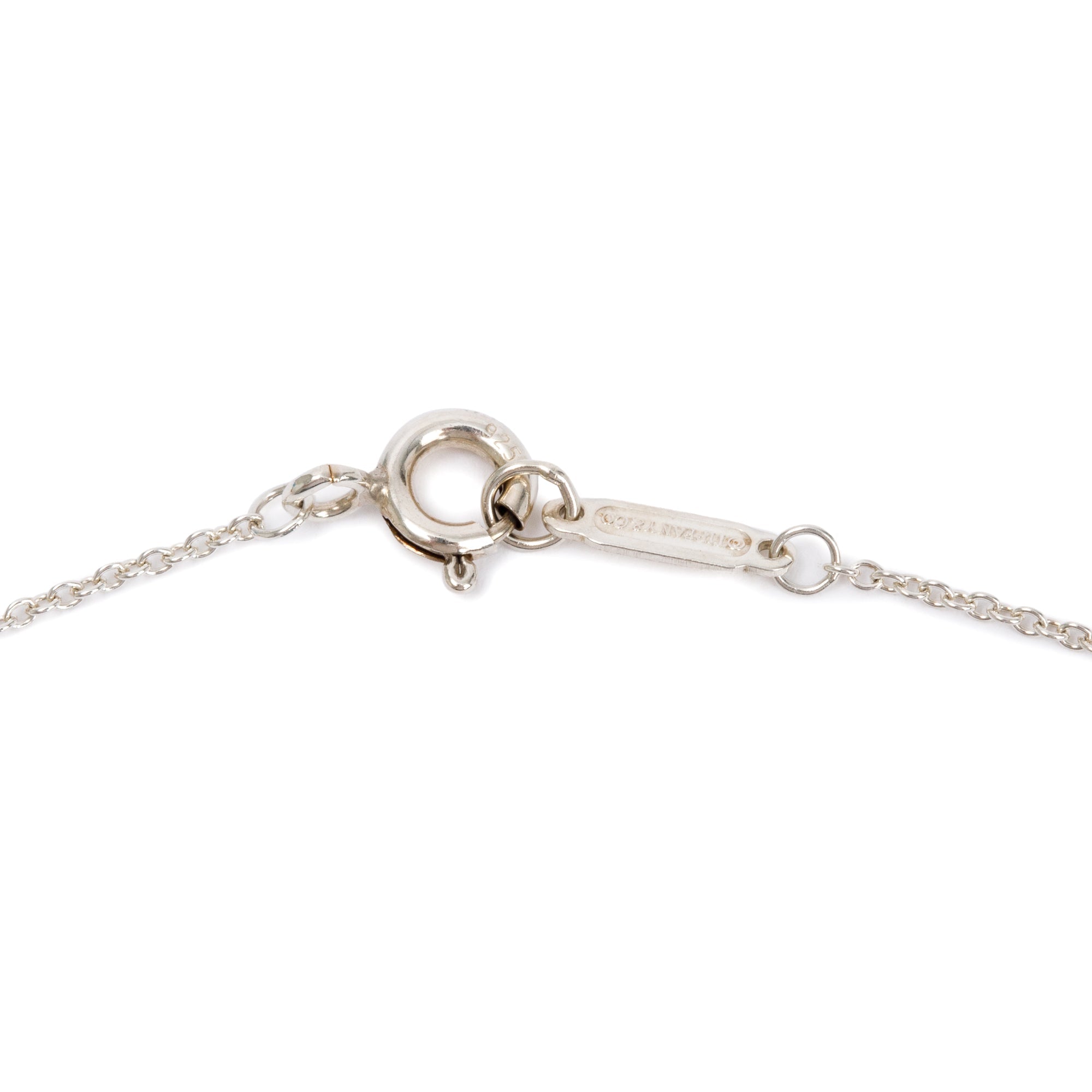 Tiffany & Co. Sterling Silver Medium Notes 'I Love You' Heart Tag Pendant Necklace