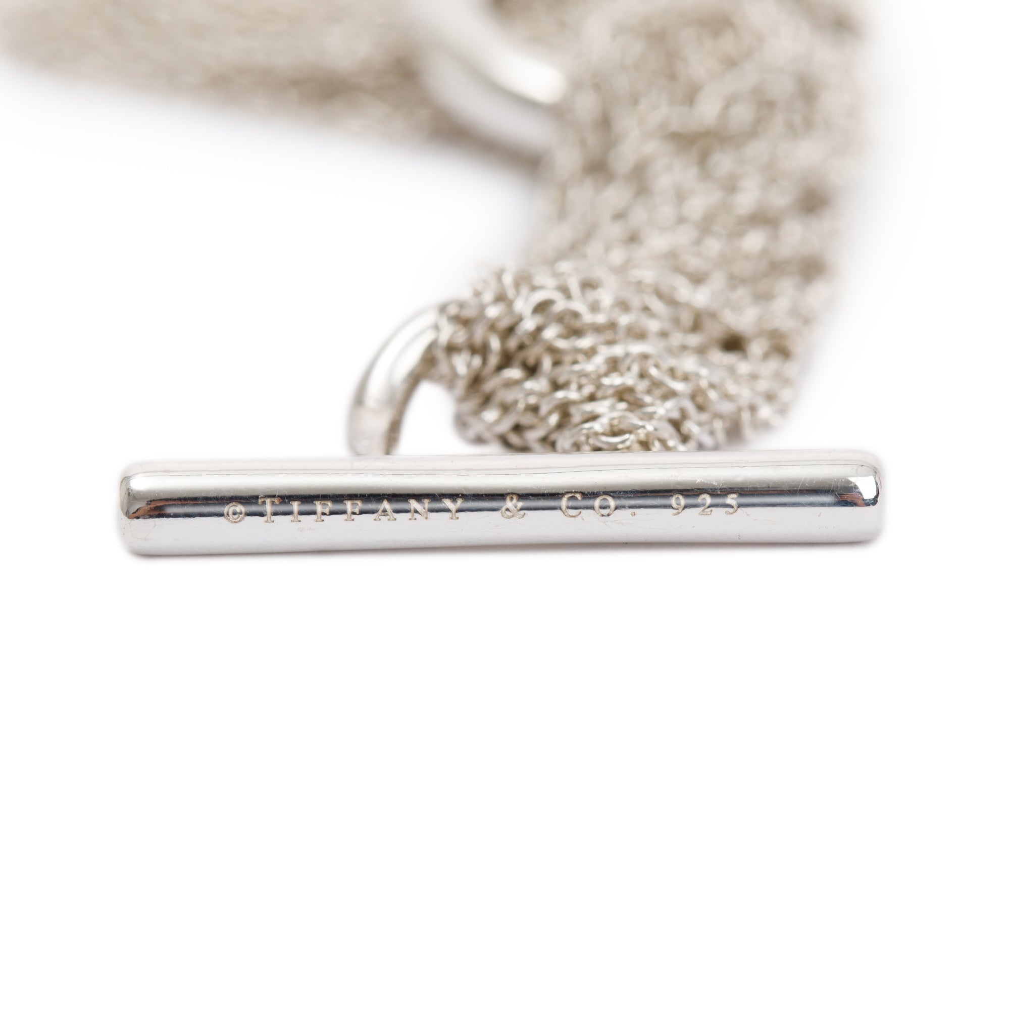 Tiffany & Co. Sterling Silver Mesh Heart Necklace