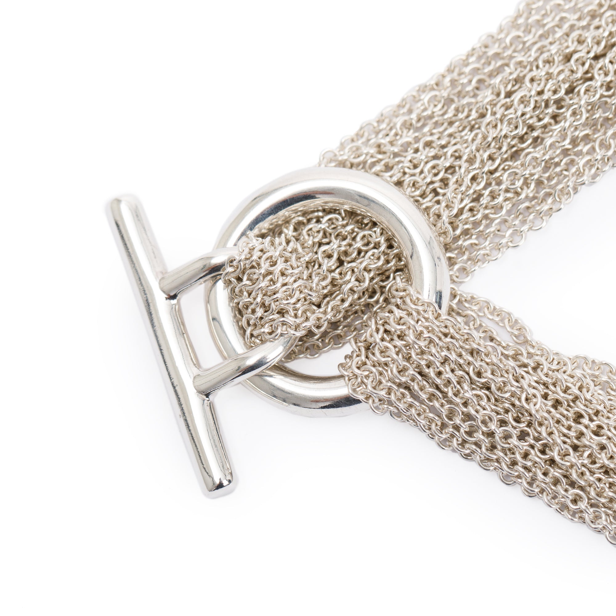 Tiffany & Co. Sterling Silver Mesh Heart Necklace