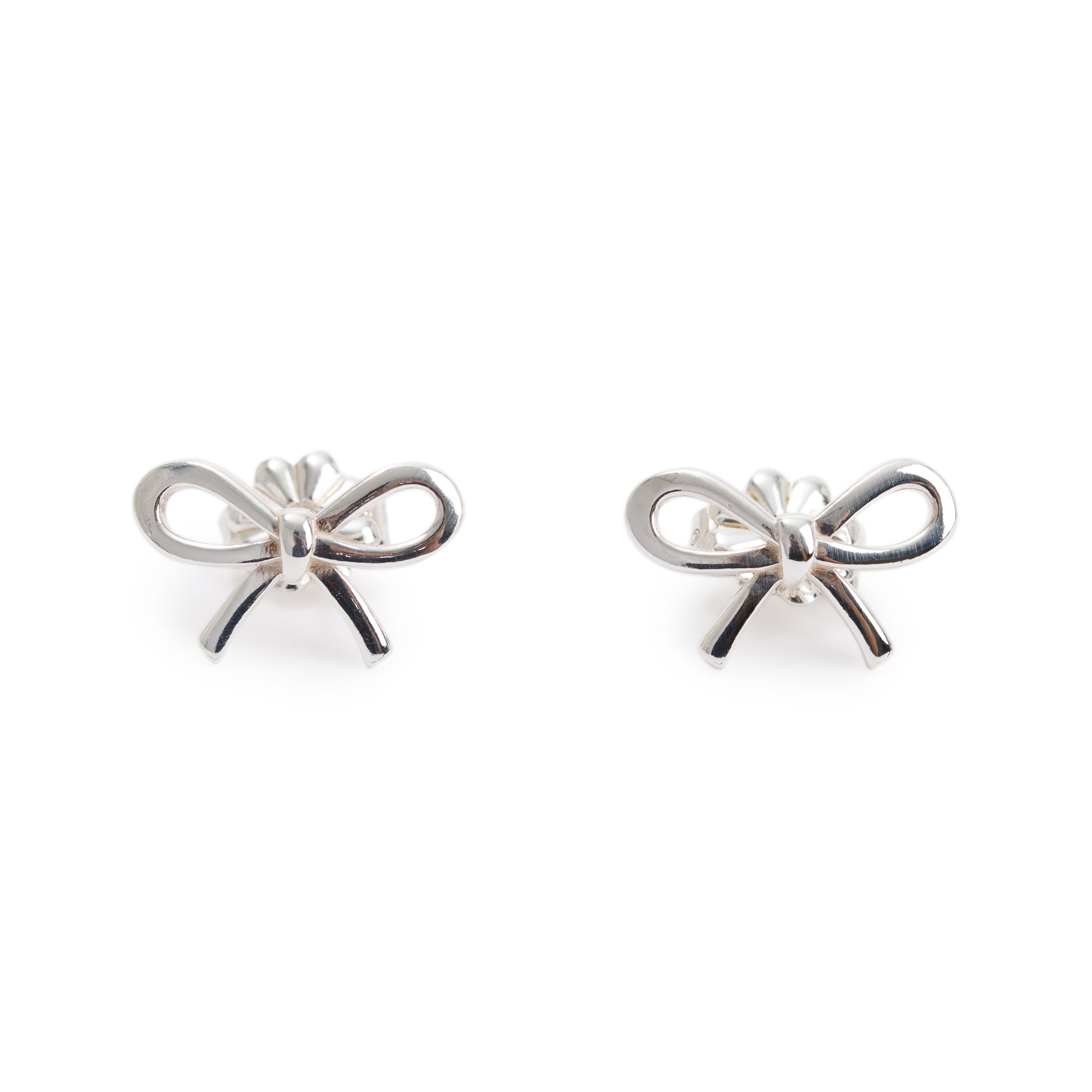 Tiffany & Co. Sterling Silver Mini Bow Earrings