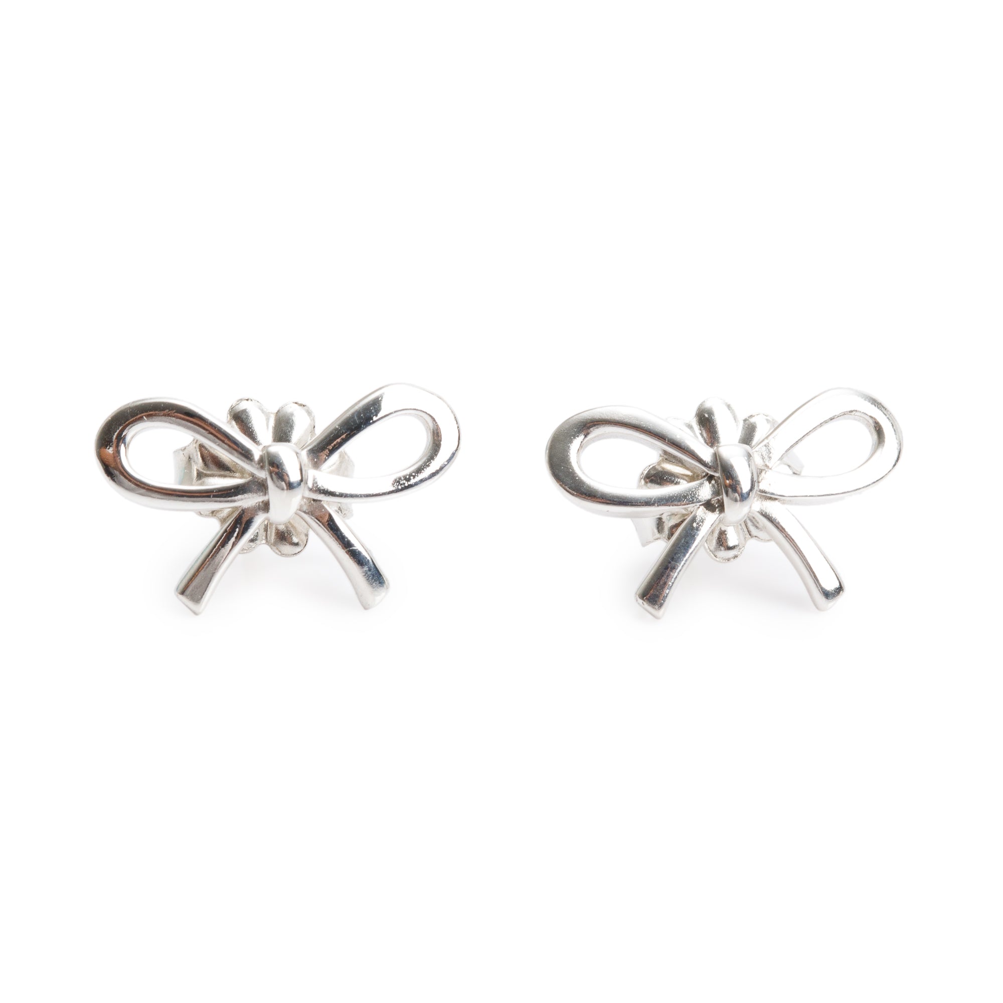 Tiffany & Co. Sterling Silver Mini Bow Earrings