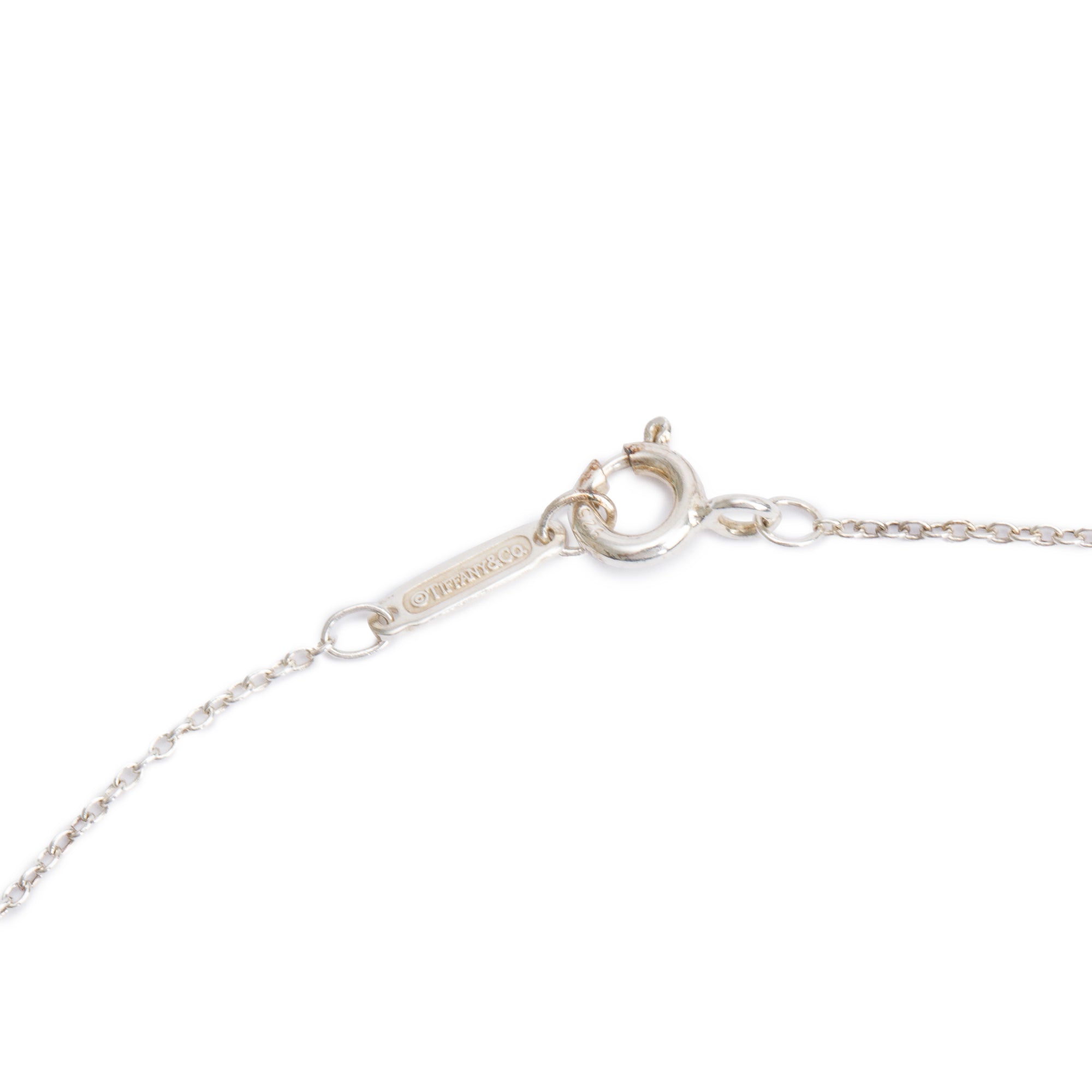 Tiffany & Co. Sterling Silver Mini Heart Key Pendant Necklace