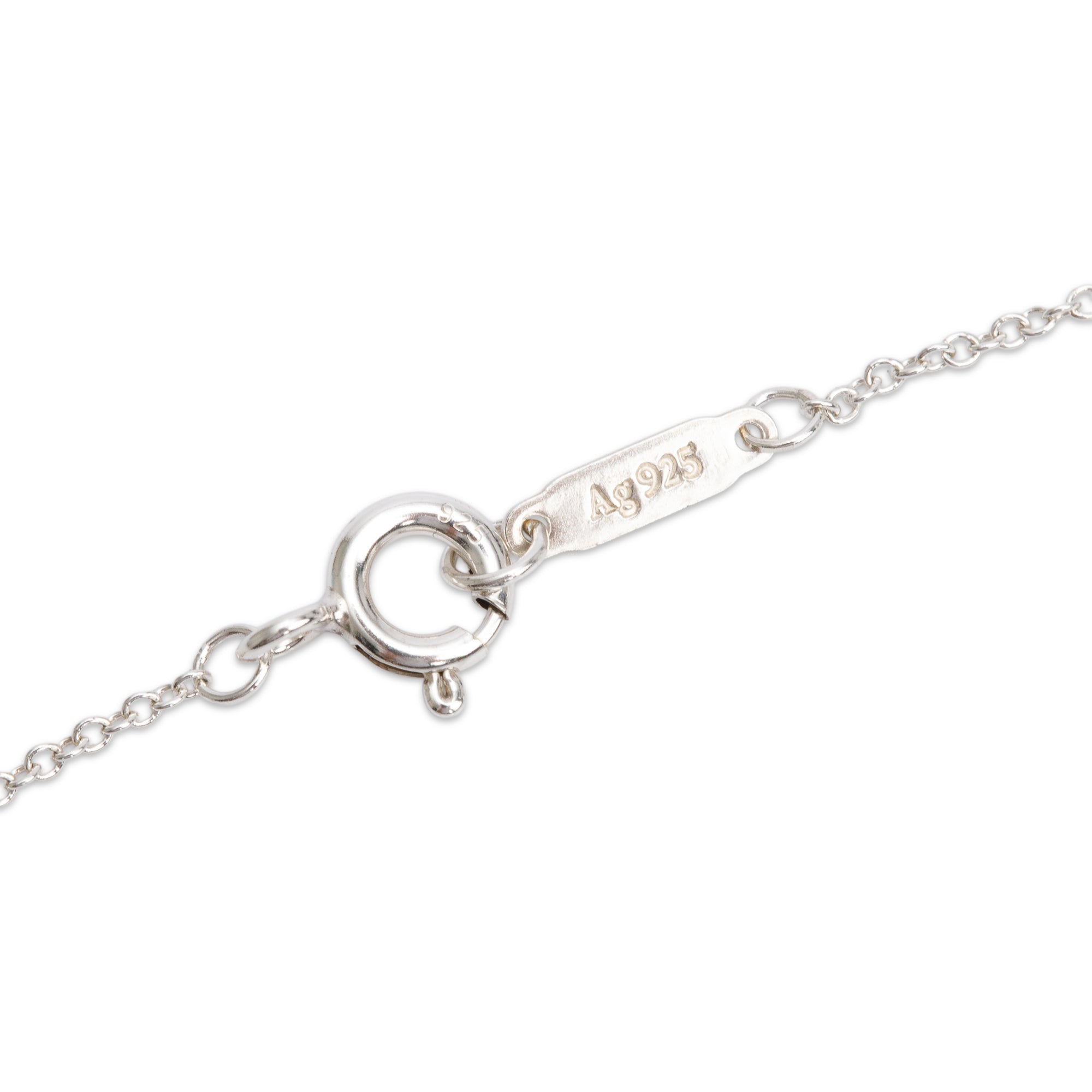 Tiffany & Co. Sterling Silver Mini Heart Key Pendant Necklace