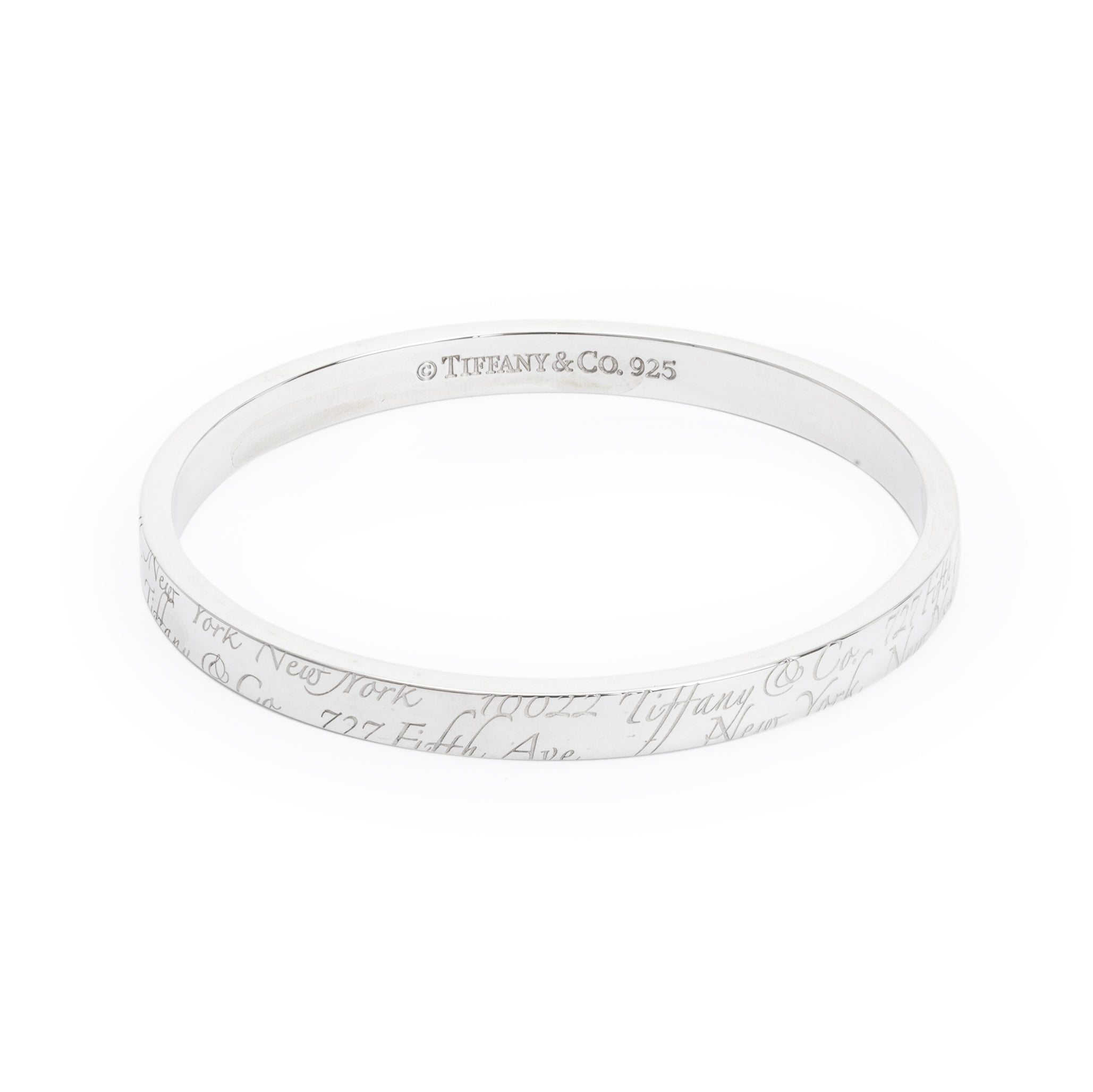 Tiffany & Co. Sterling Silver Notes Bangle Bracelet