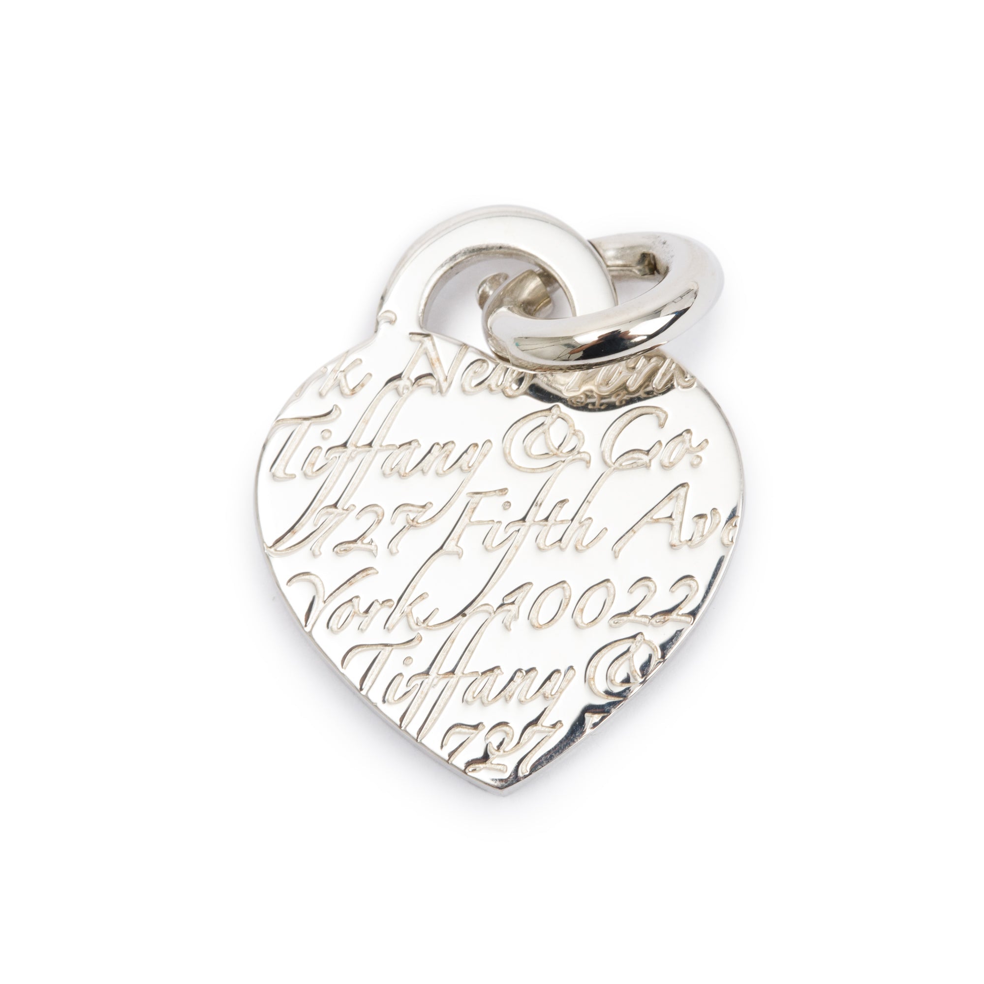 Tiffany & Co. Sterling Silver Notes Heart Tag Charm