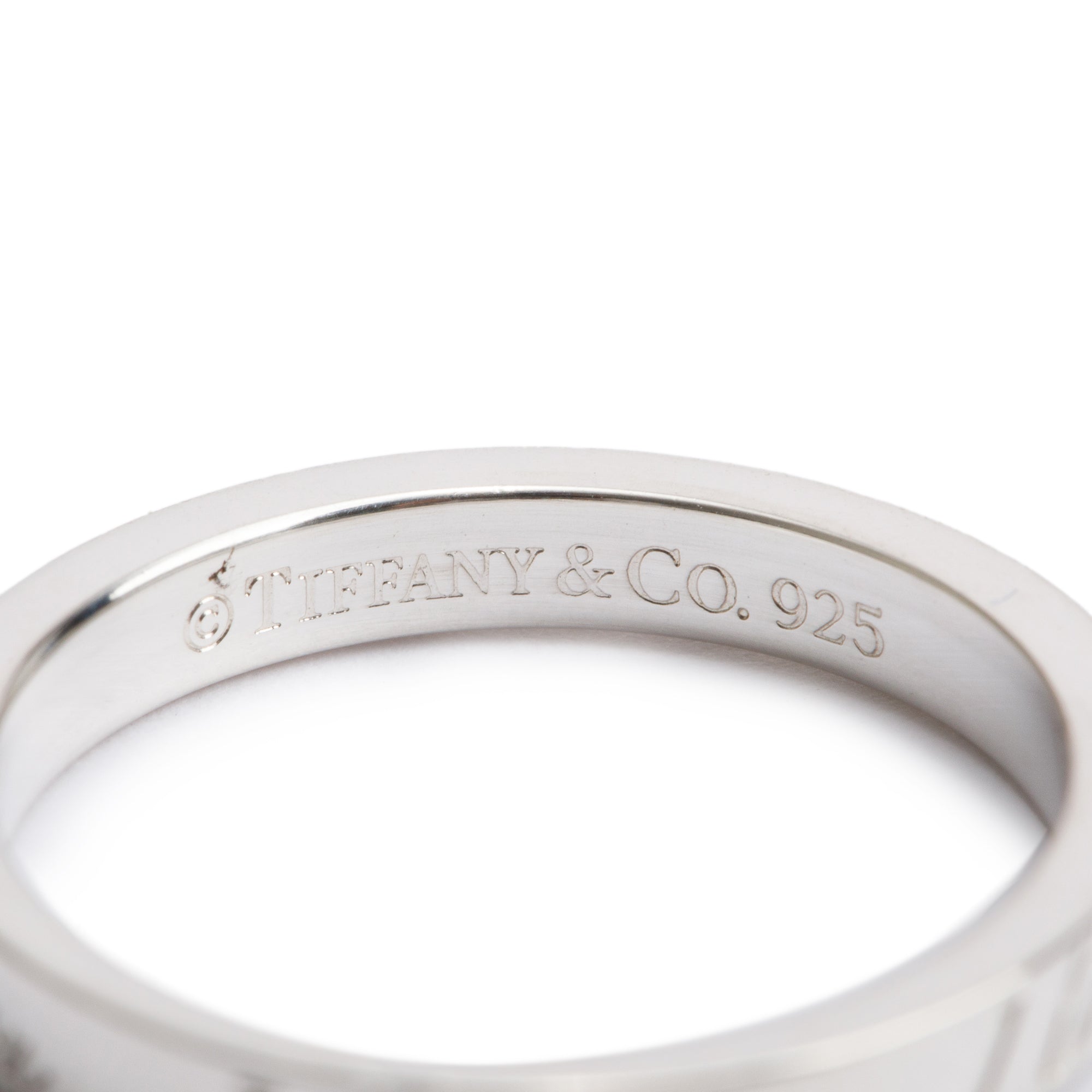 Tiffany & Co. Sterling Silver Notes "I Love You" Ring, Size 7