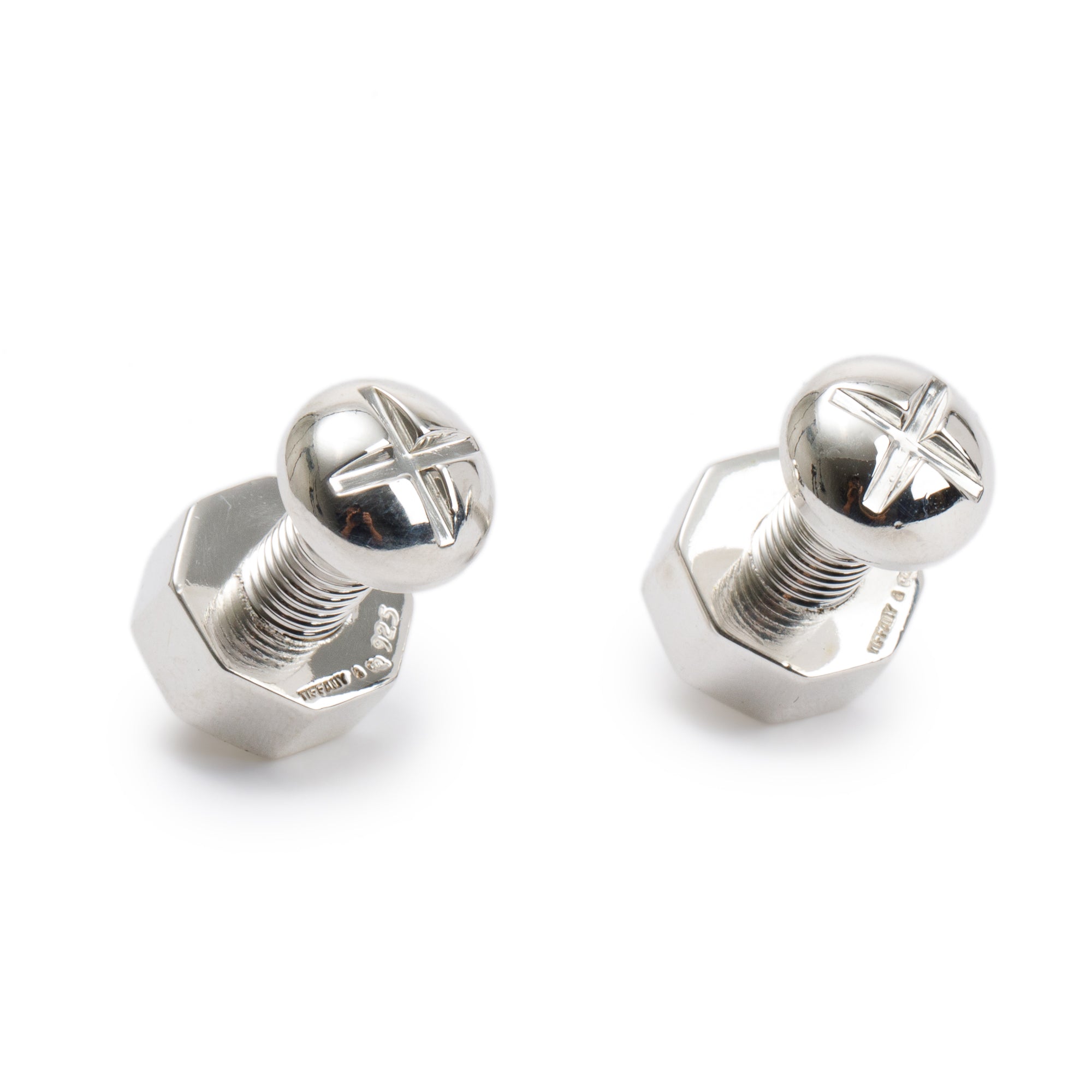 Tiffany & Co. Sterling Silver Nut & Bolt Cufflinks