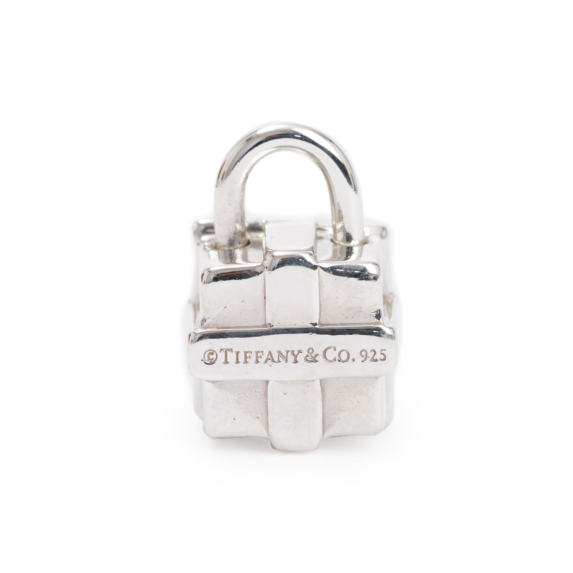 Tiffany & Co. Sterling Silver Present Box Lock Charm