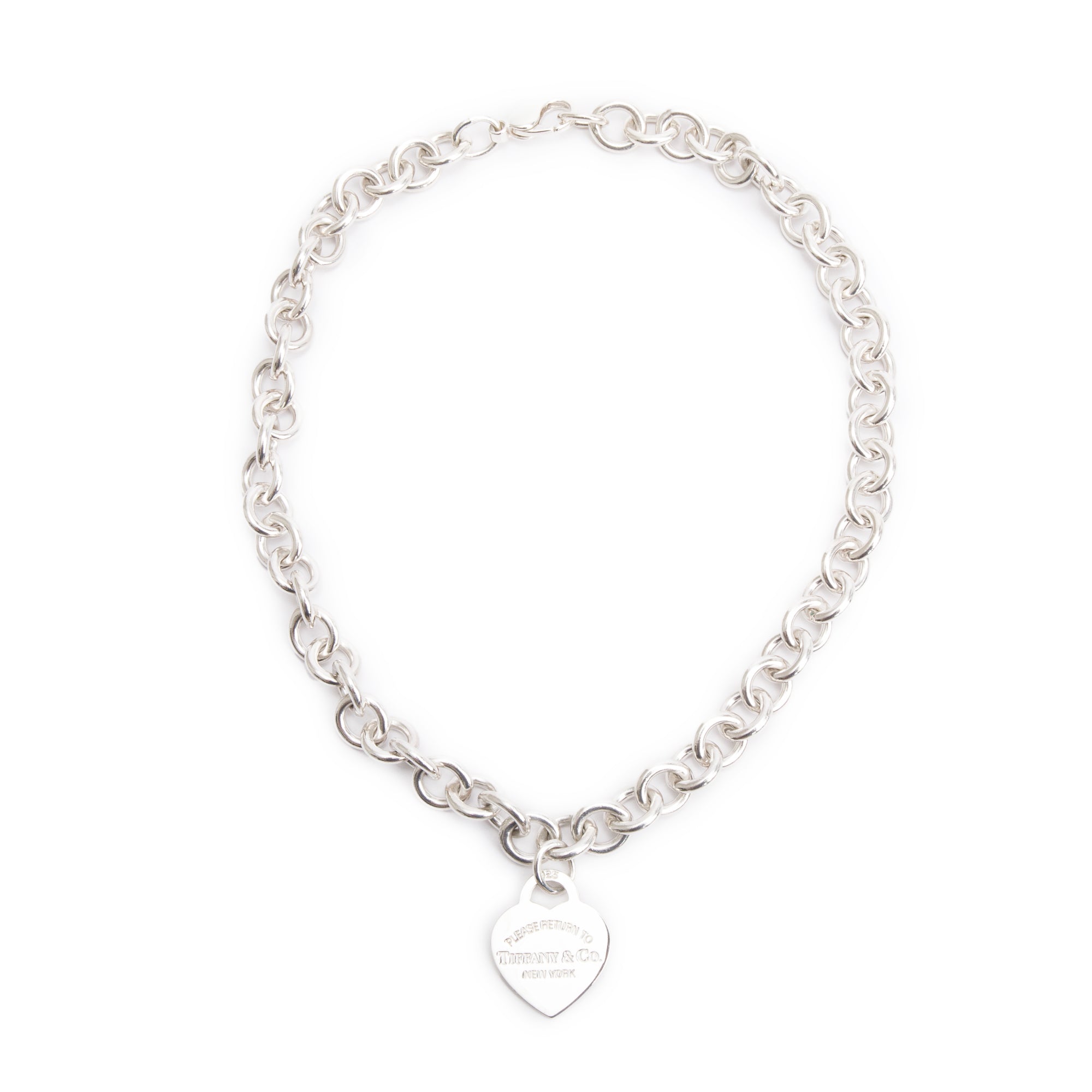 Tiffany & Co. Sterling Silver Return To Tiffany Heart Tag Necklace