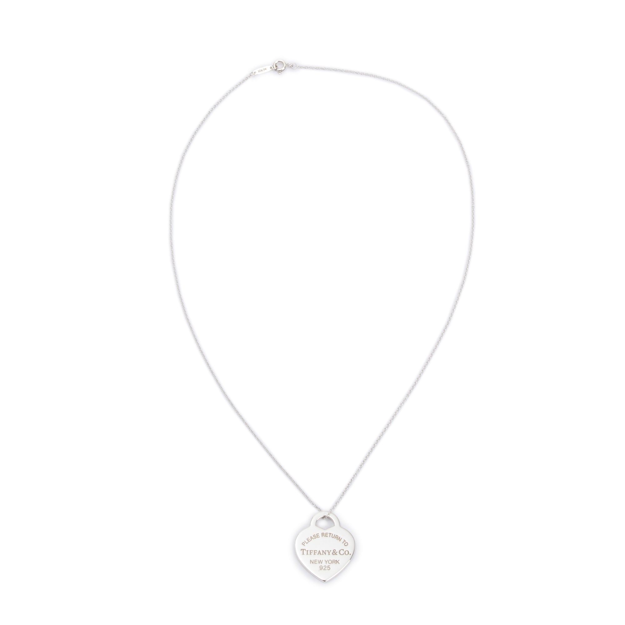 Tiffany & Co. Sterling Silver Return To Tiffany Medium Heart Tag Necklace