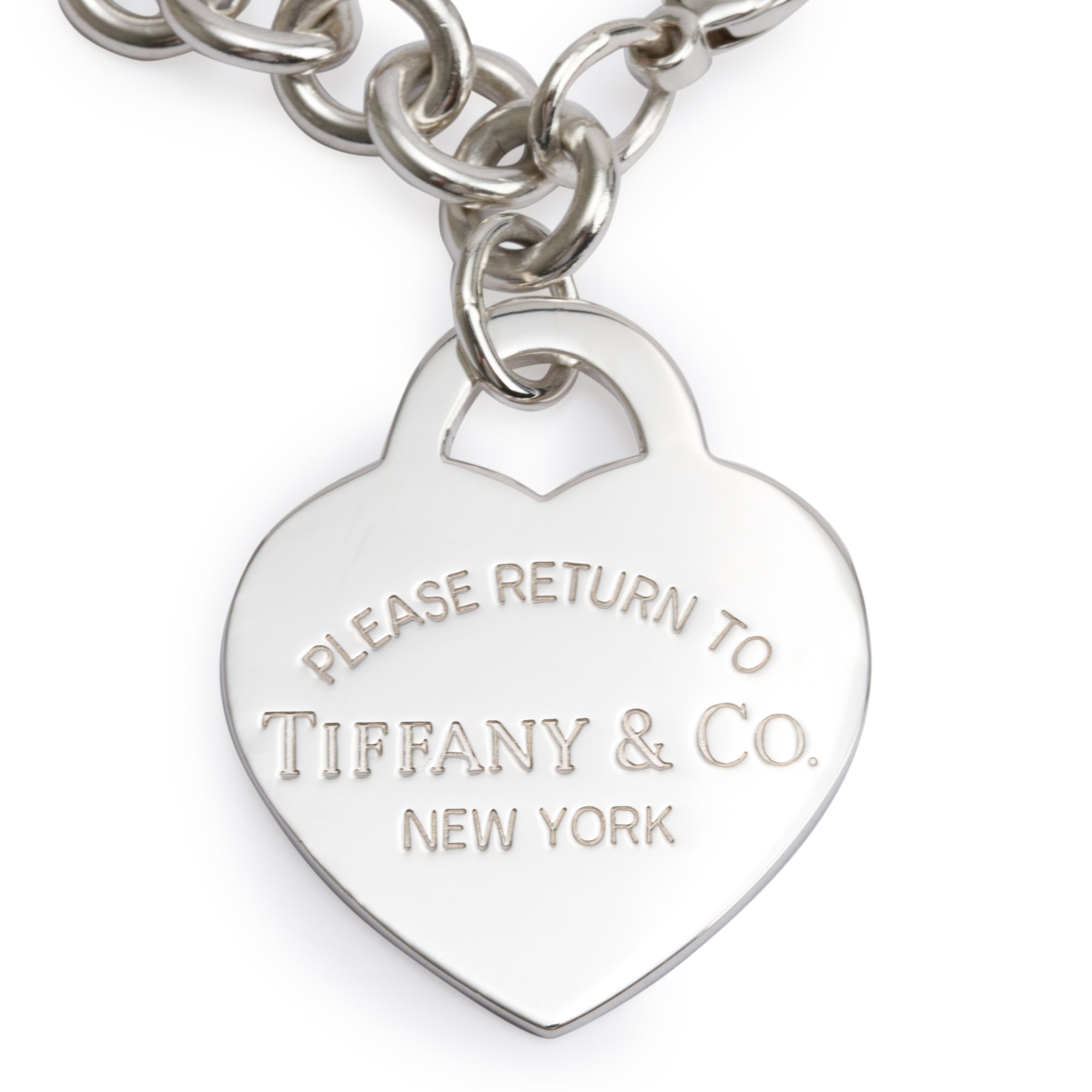 Tiffany & Co. Sterling Silver Return to Tiffany Extra Large Heart Tag Charm Bracelet