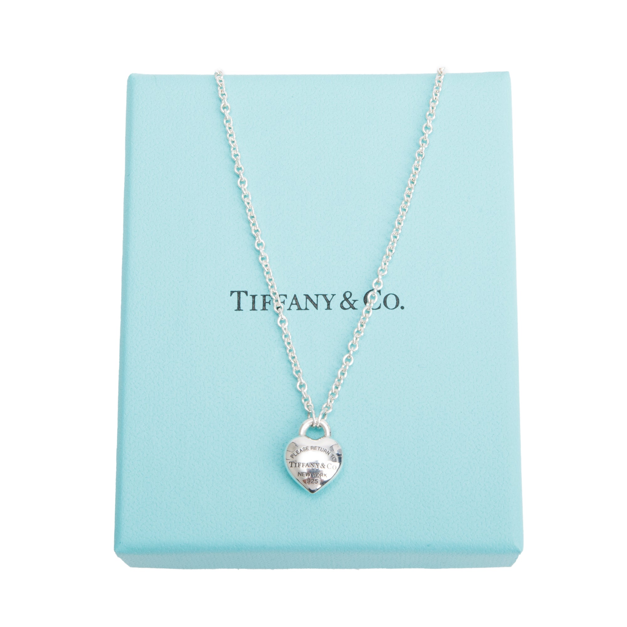 Tiffany & Co. Sterling Silver Return to Tiffany Full Heart Pendant Necklace