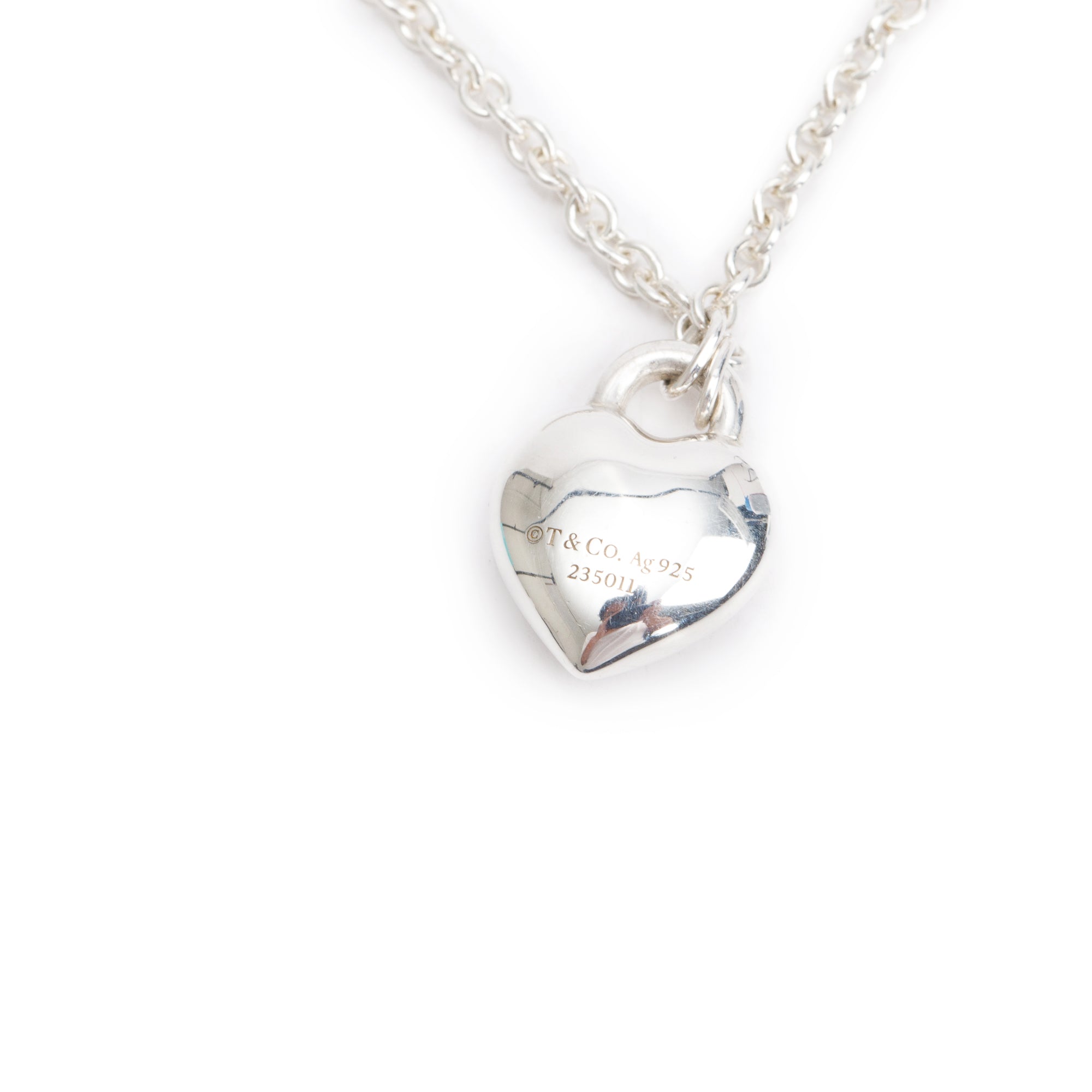 Tiffany & Co. Sterling Silver Return to Tiffany Full Heart Pendant Necklace