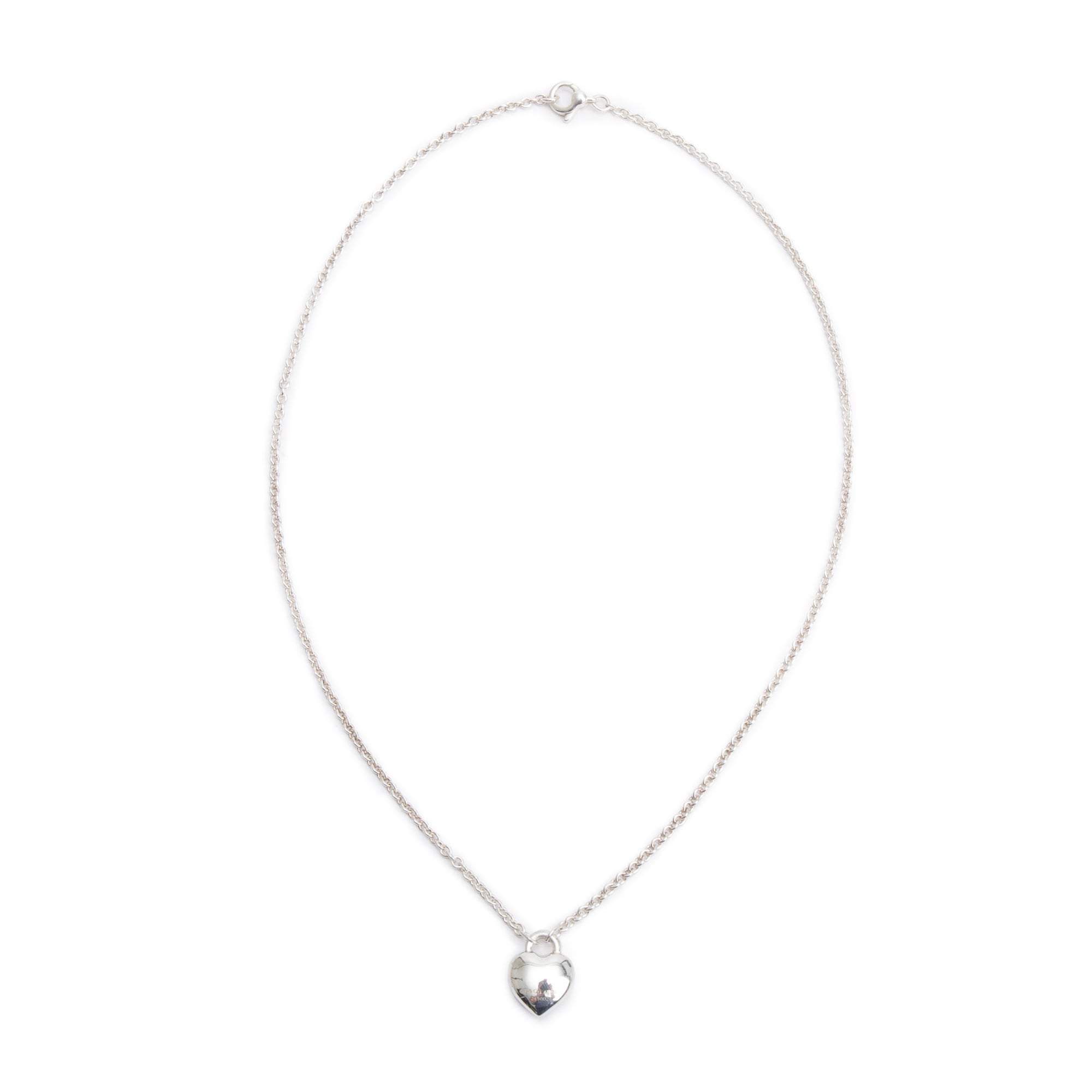 Tiffany & Co. Sterling Silver Return to Tiffany Full Heart Pendant Necklace