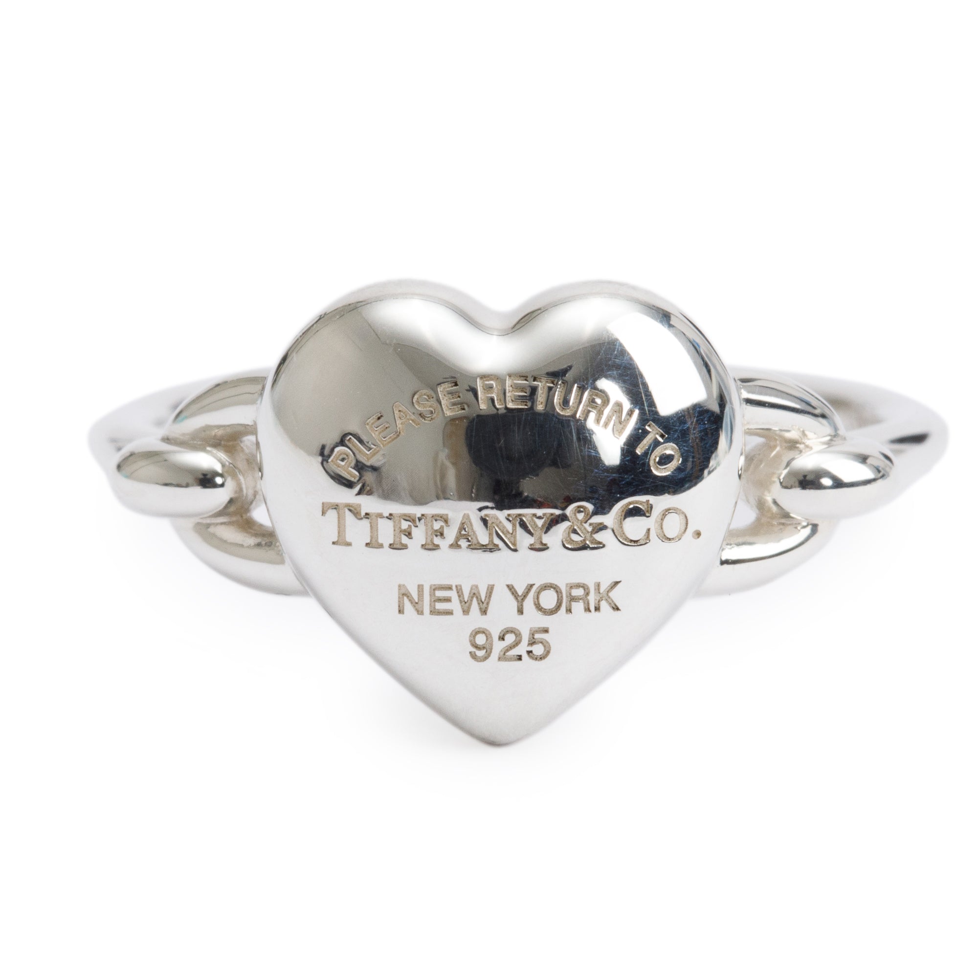 Tiffany & Co. Sterling Silver Return to Tiffany Full Heart Ring, Size 7 w/ Box