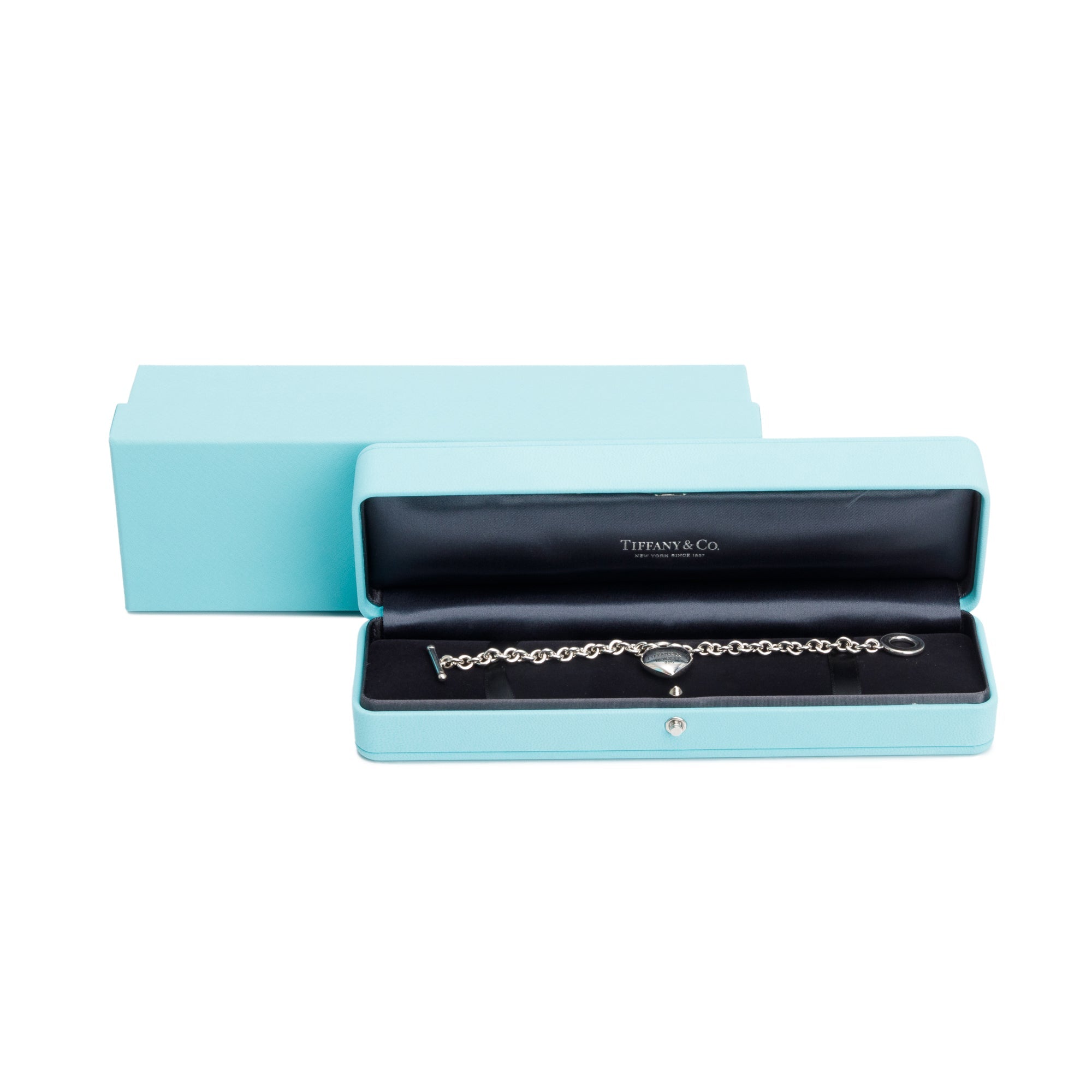Tiffany & Co. Sterling Silver Return to Tiffany Full Heart Toggle Bracelet w/ Box