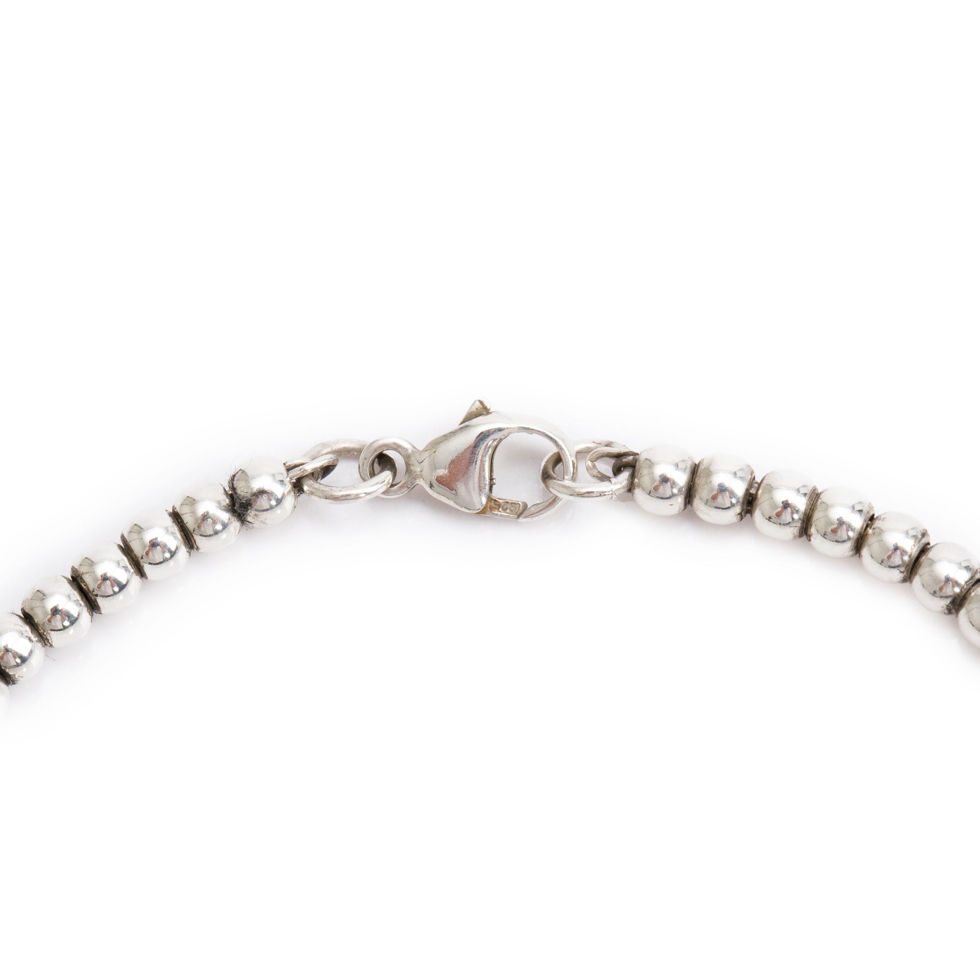 Tiffany & Co. Sterling Silver Return to Tiffany Heart Lock Mini Bead Bracelet