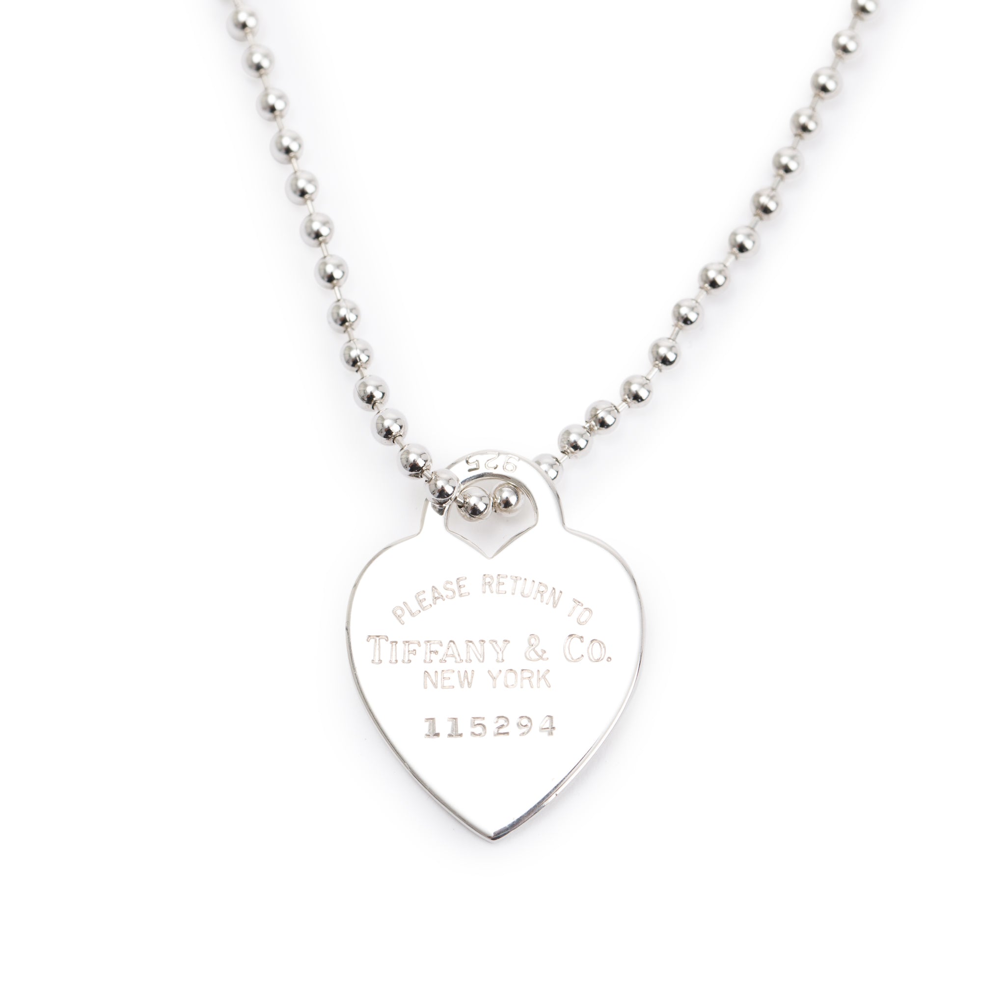 Tiffany & Co. Sterling Silver Return to Tiffany Heart Tag Pendant Necklace