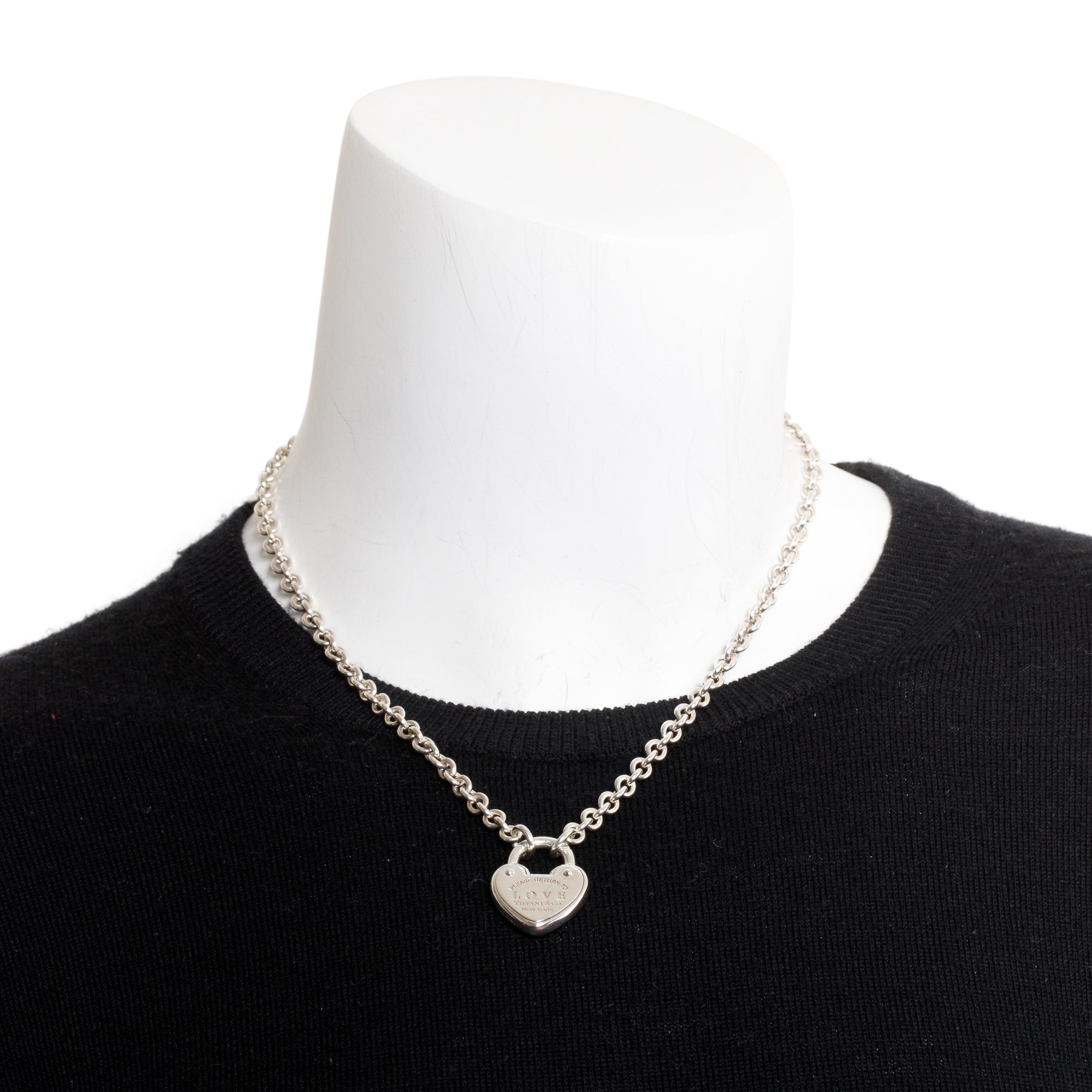 Tiffany & Co. Sterling Silver Return to Tiffany Love Heart Lock Necklace