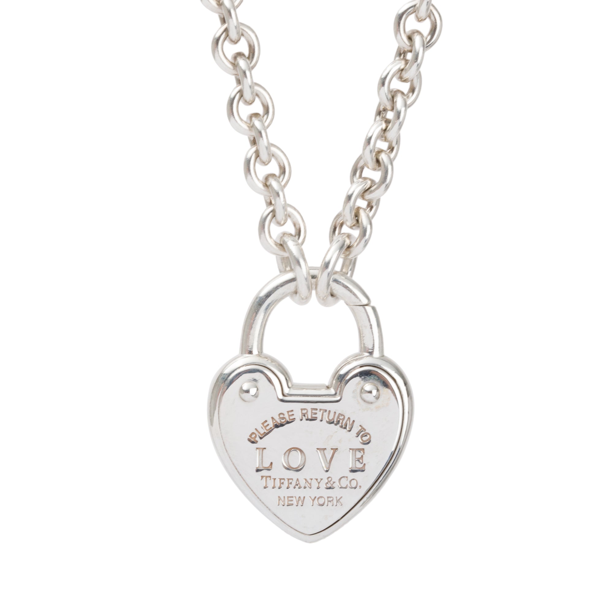 Tiffany & Co. Sterling Silver Return to Tiffany Love Heart Lock Necklace