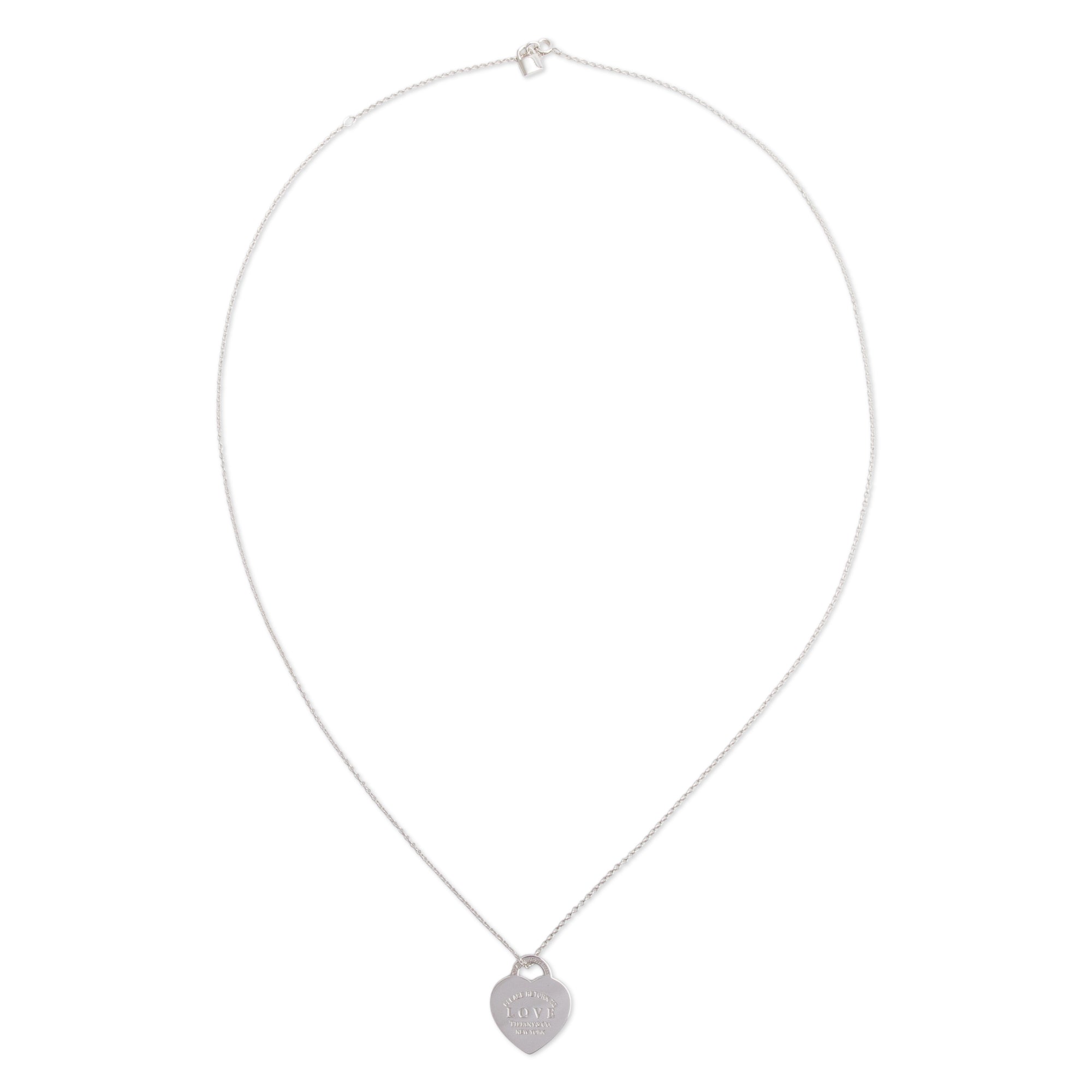 Tiffany & Co. Sterling Silver Return to Tiffany Love Heart Tag Pendant Necklace