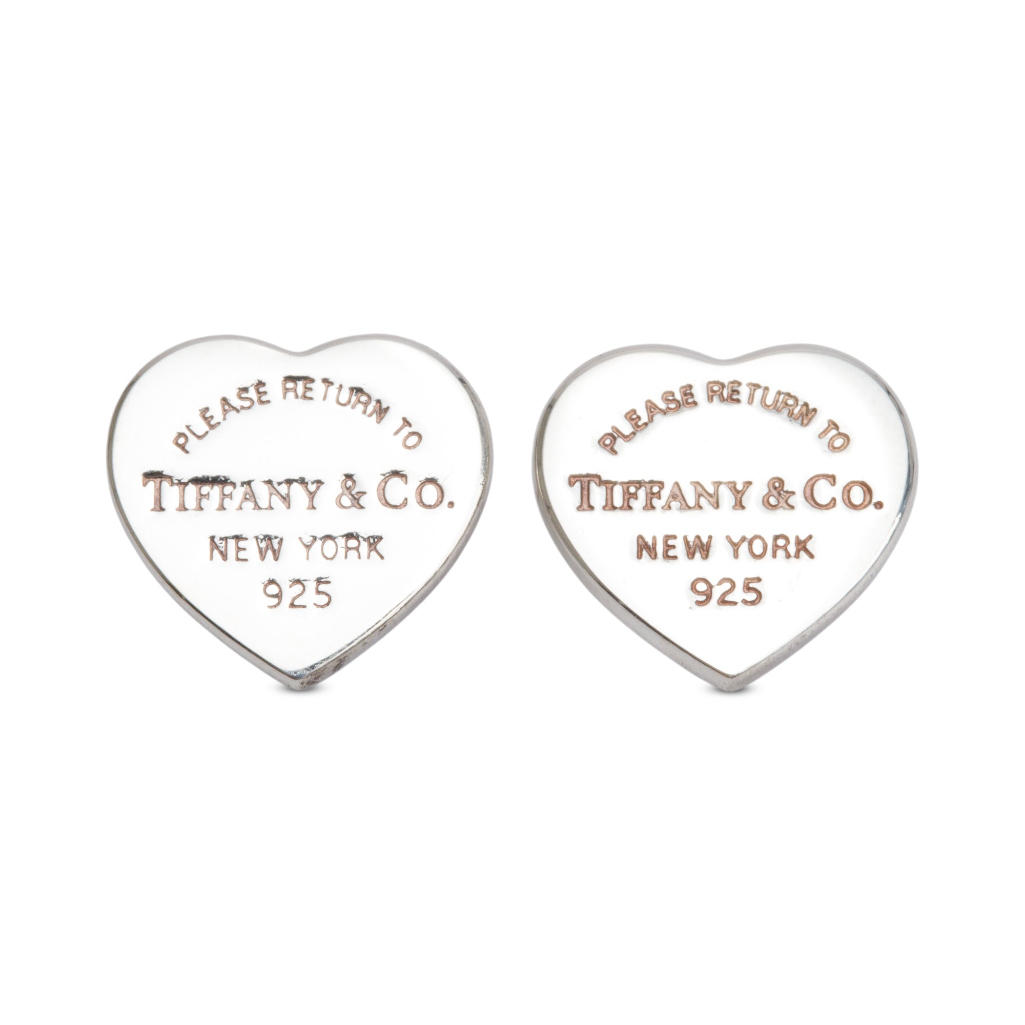 Tiffany & Co. Sterling Silver Return to Tiffany Mini Heart Tag Stud Earrings