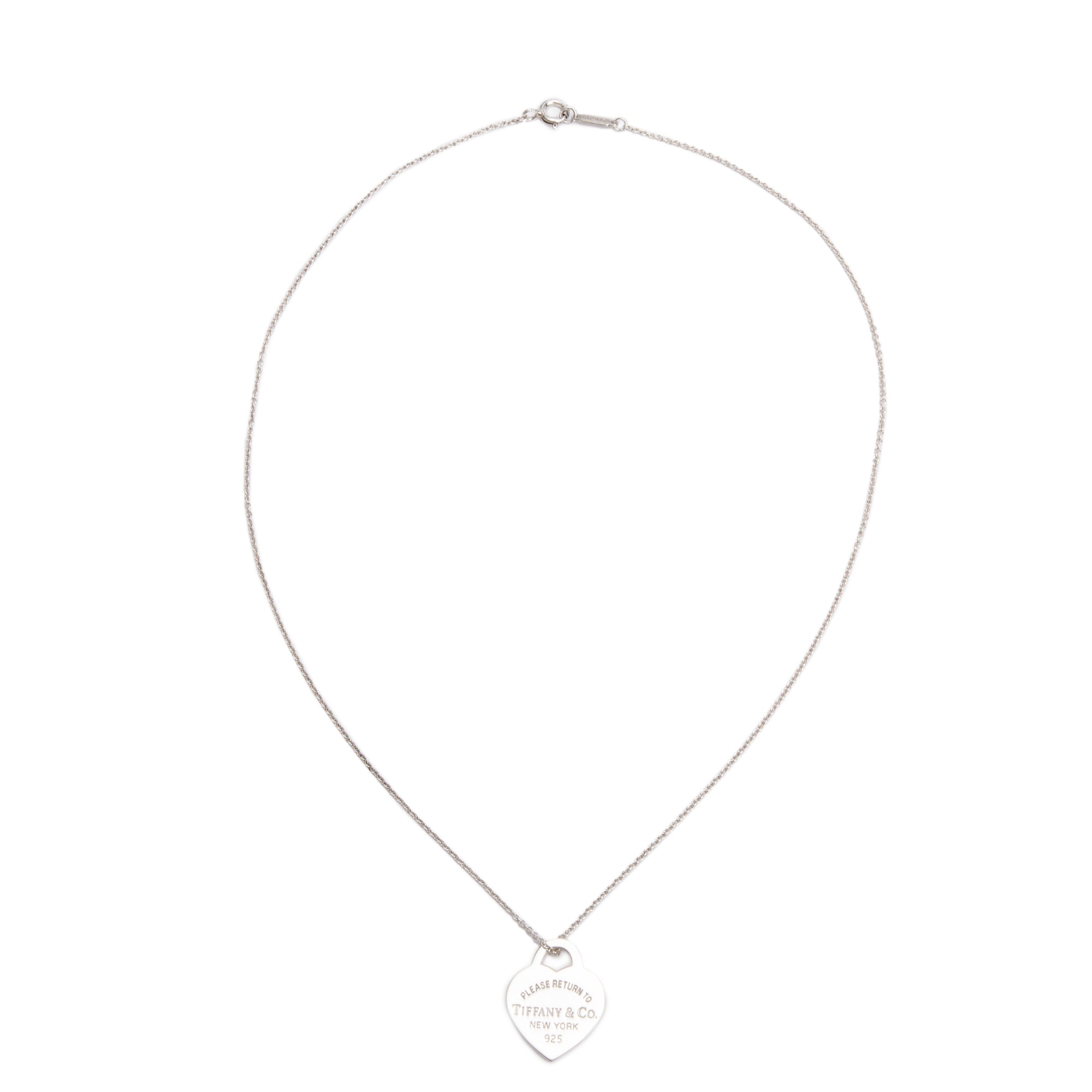 Tiffany & Co. Sterling Silver Return to Tiffany Small Heart Tag Pendant Necklace