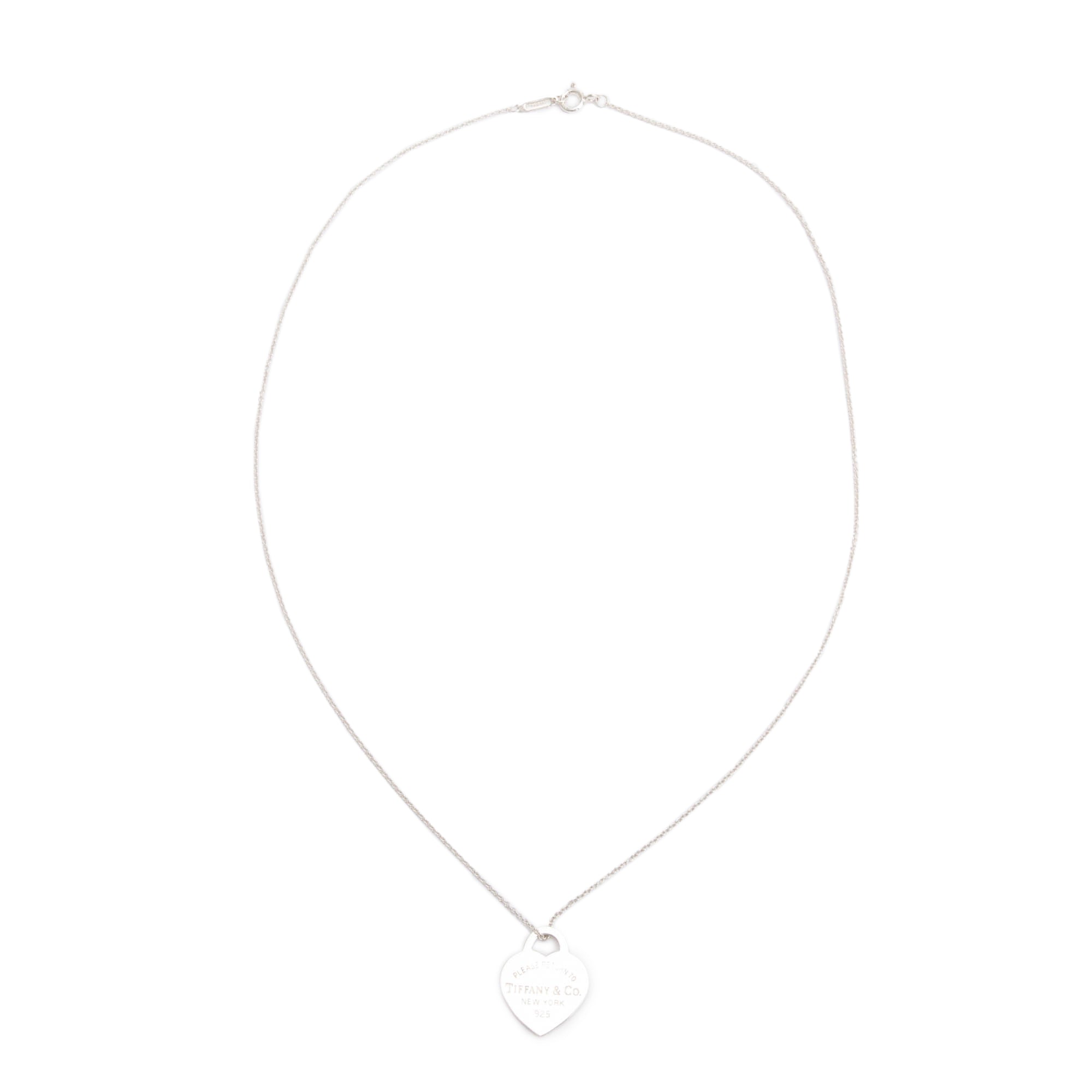 Tiffany & Co. Sterling Silver Return to Tiffany Small Heart Tag Pendant Necklace