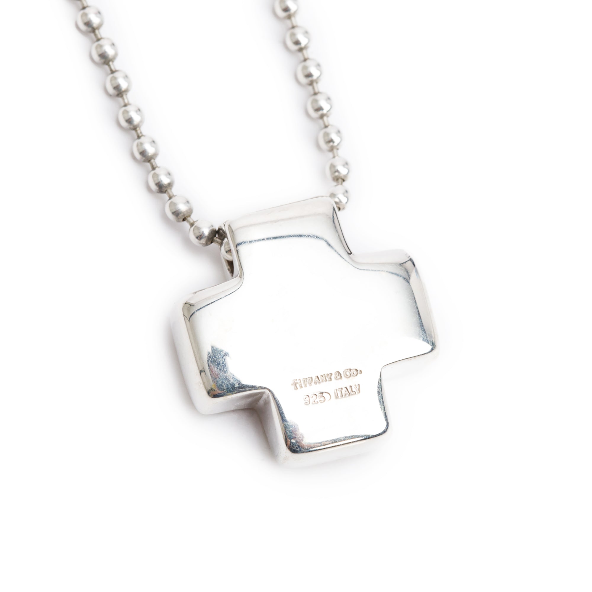 Tiffany & Co. Sterling Silver Roman Cross Pendant Necklace