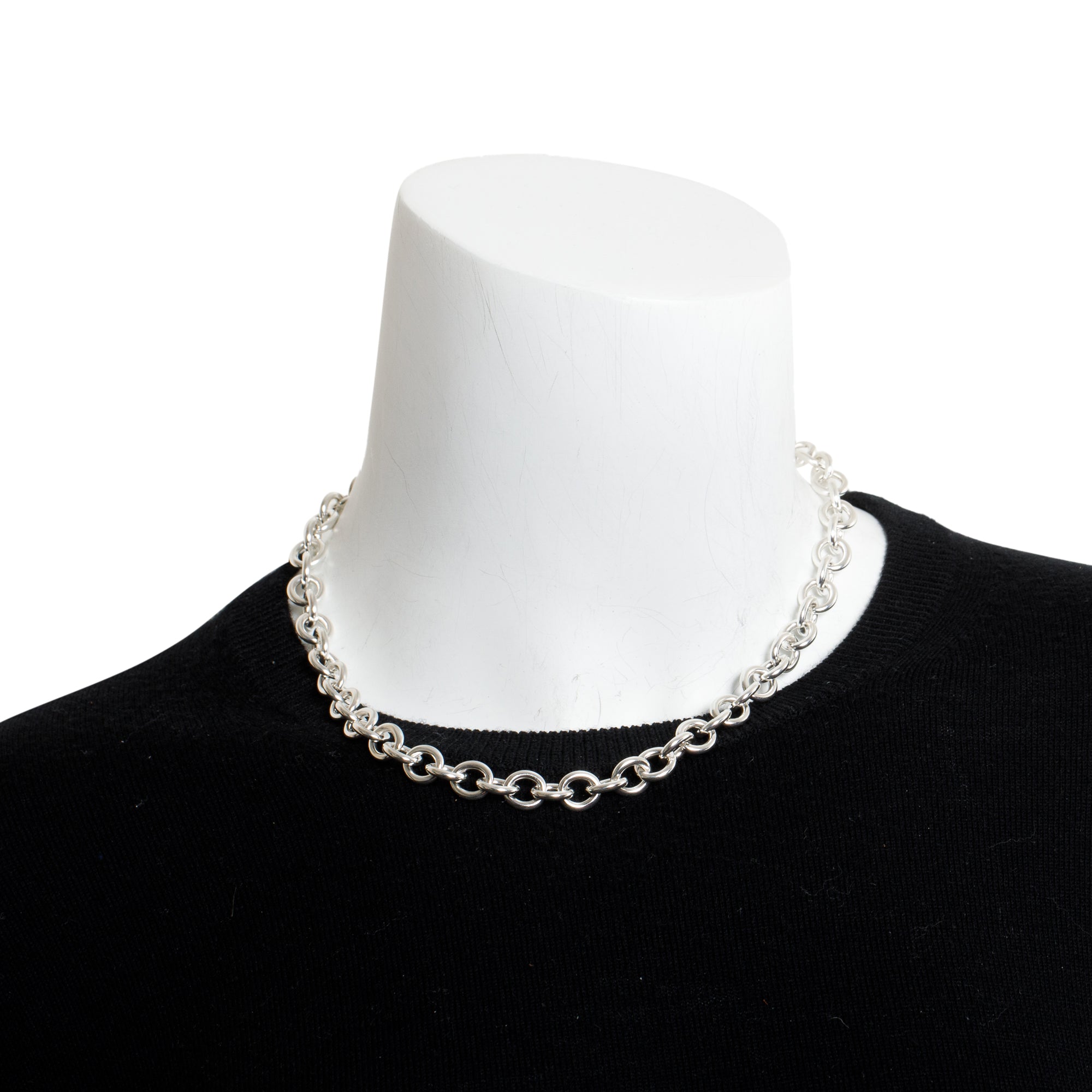 Tiffany & Co. Sterling Silver Round Link Necklace